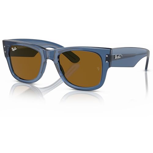 Polished Transparent Blue Frame | Brown Lens