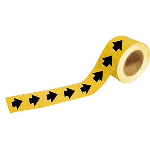 2 Inch Pipe Marker Arrow - High Visibility Pipe Label for Industrial, Plumbing & Safety Identification | Perfect for Pipe Marking, Hazard Warnings & Facility Organization