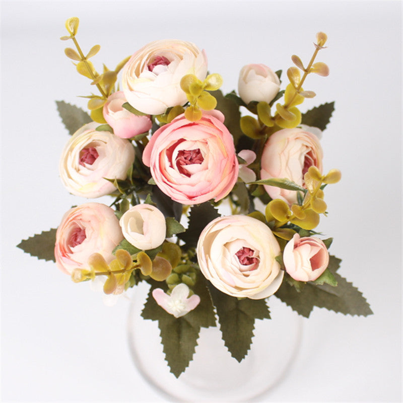 5 Branches European Style Artificial Rose Flowers - Elegant Home Decor for Wedding, Party, and Table Centerpieces