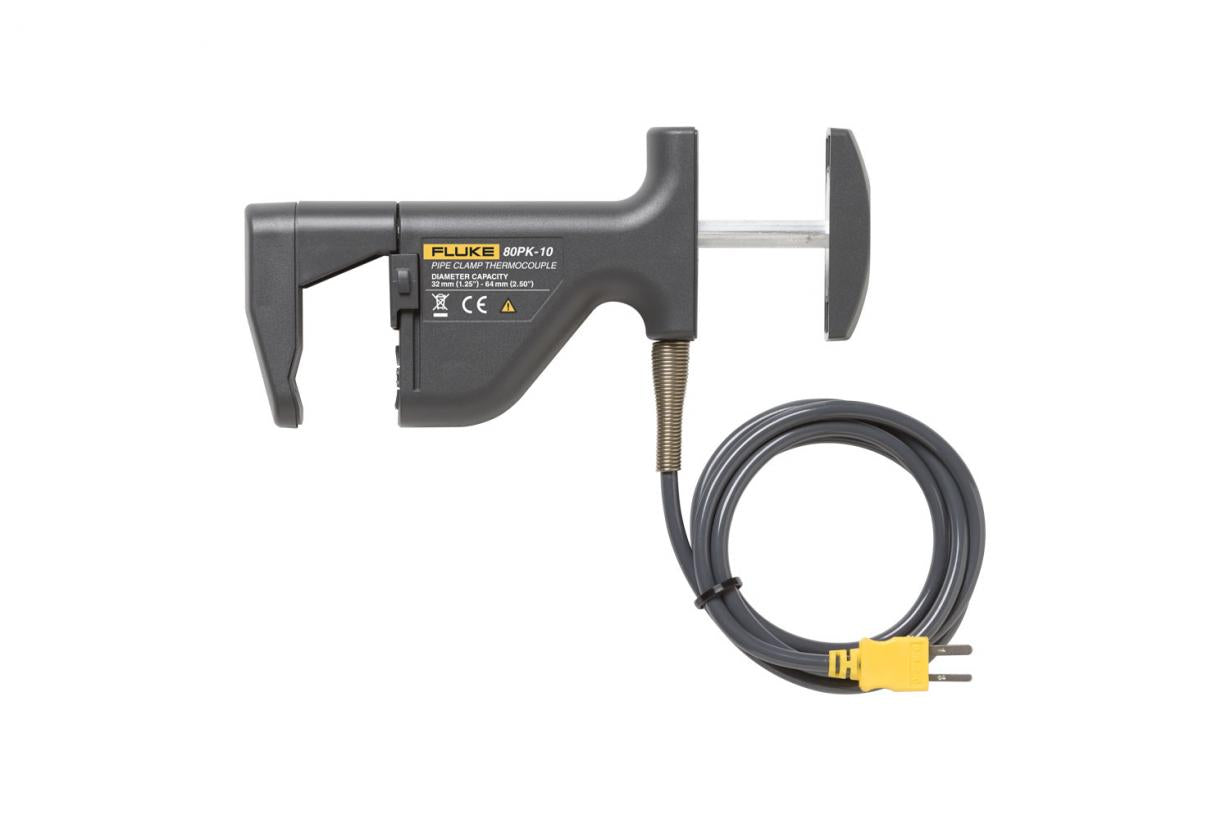 Fluke 80PK-10 Pipe Clamp Temperature Probe - High Accuracy Industrial Thermocouple Sensor for HVAC, Plumbing & Refrigeration Systems (Model 3439199) - Perfect for Pipe Temperature Monitoring in Commercial and Residential Applications