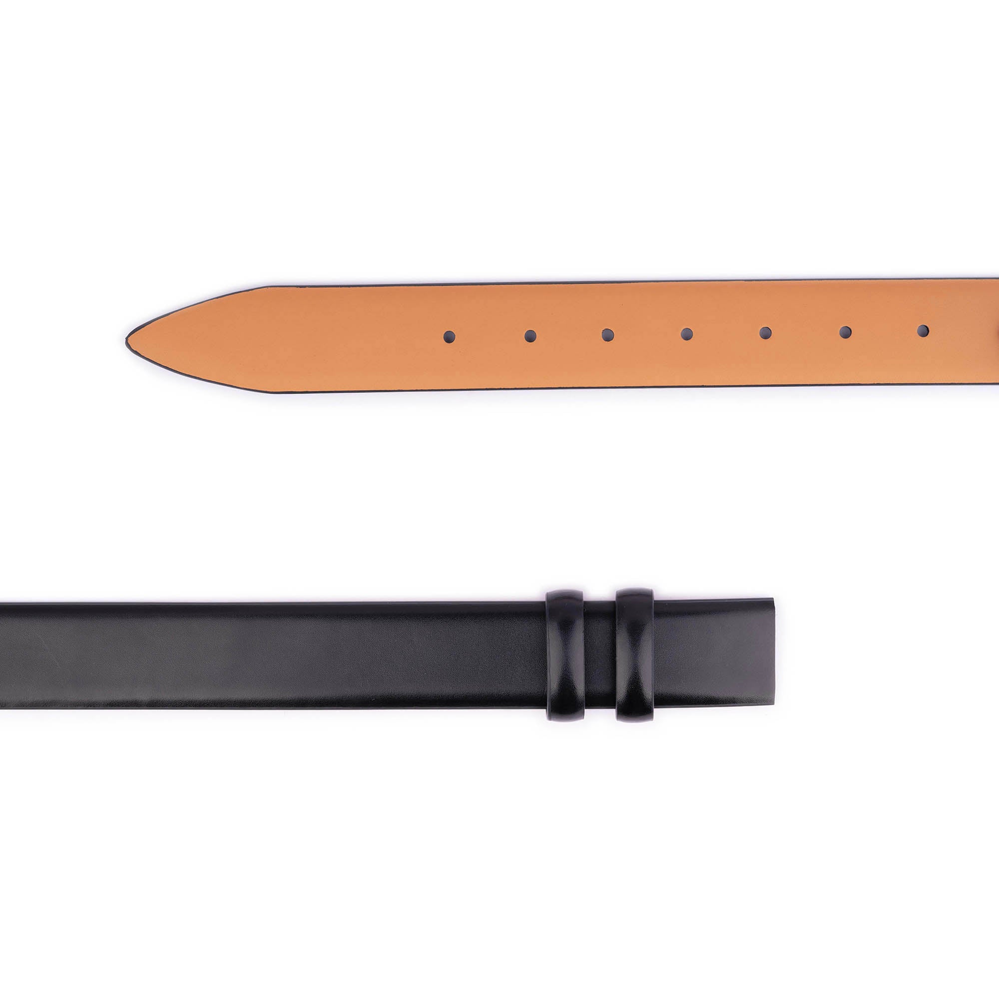 Men's Reversible Black & Beige Genuine Leather Belt Strap - 3.5cm Width - Compatible with Montblanc Buckles - Replacement Dress Belt for Business & Casual Wear