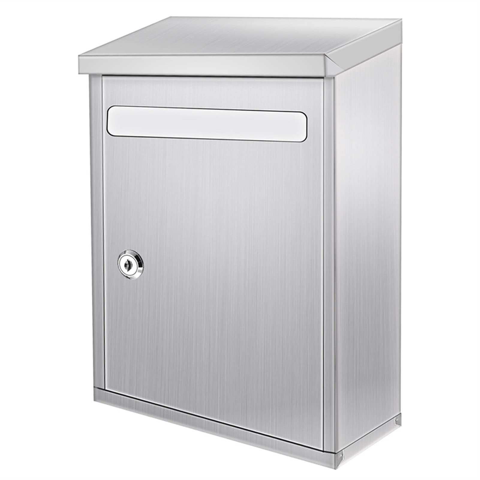 Stainless Steel Wall Mount Mailbox with Lock - Waterproof & Durable Post Box for Villa, Home & Office - Secure Letter Box for Mail & Package Delivery