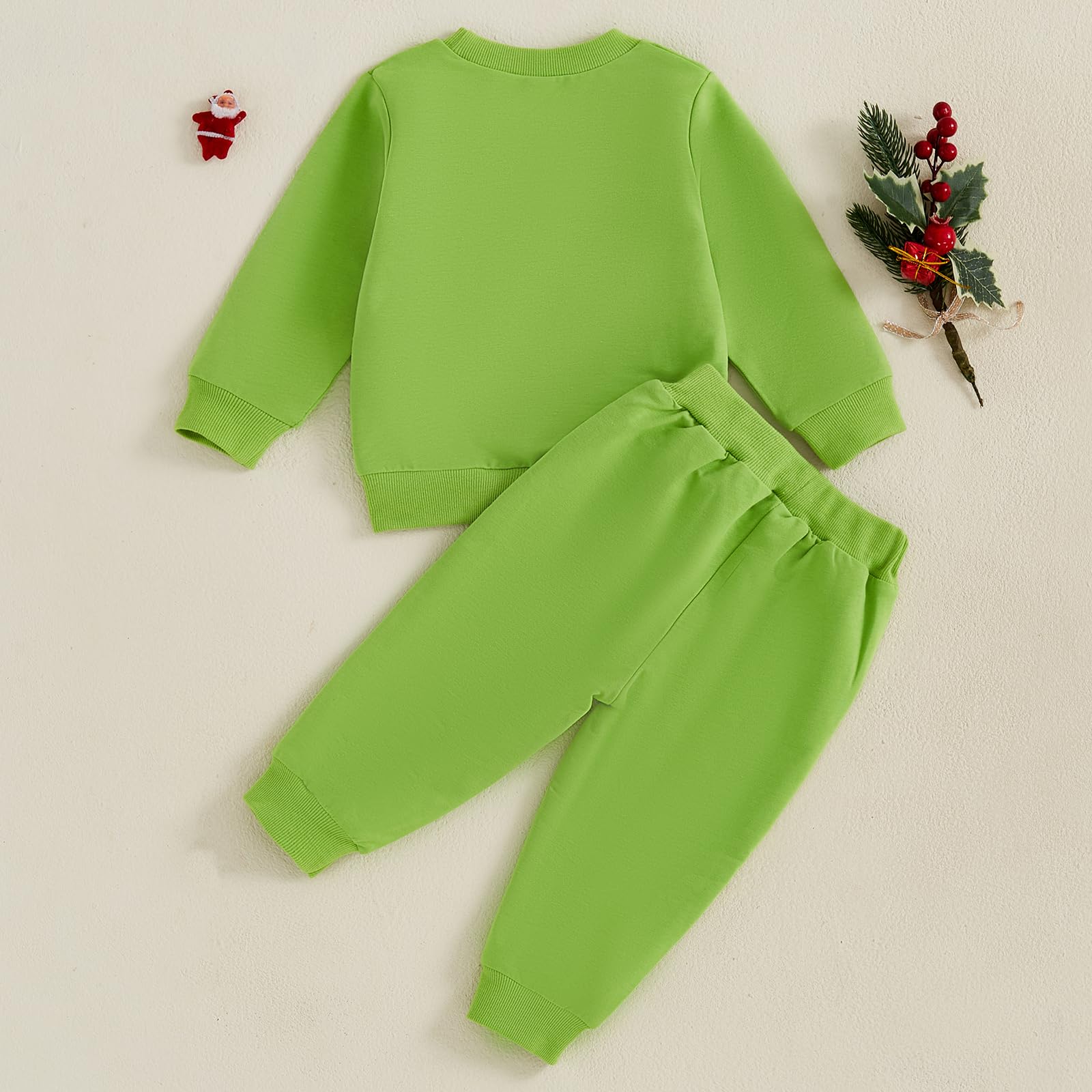 Adorable Toddler Christmas Outfit - Baby Boy & Girl Monster Costume Sweatshirt & Pants Set | Newborn Infant Holiday Sweatsuit | Perfect for Family Photos, Xmas Parties & Festive Celebrations