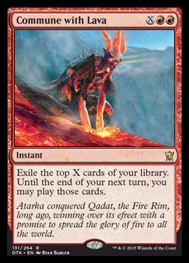 Magic: the Gathering - Commune with Lava (131/264) - Dragons of Tarkir - Foil Card - Collectible Trading Card Game for MTG Players - Perfect for Deck Building and Strategy Games