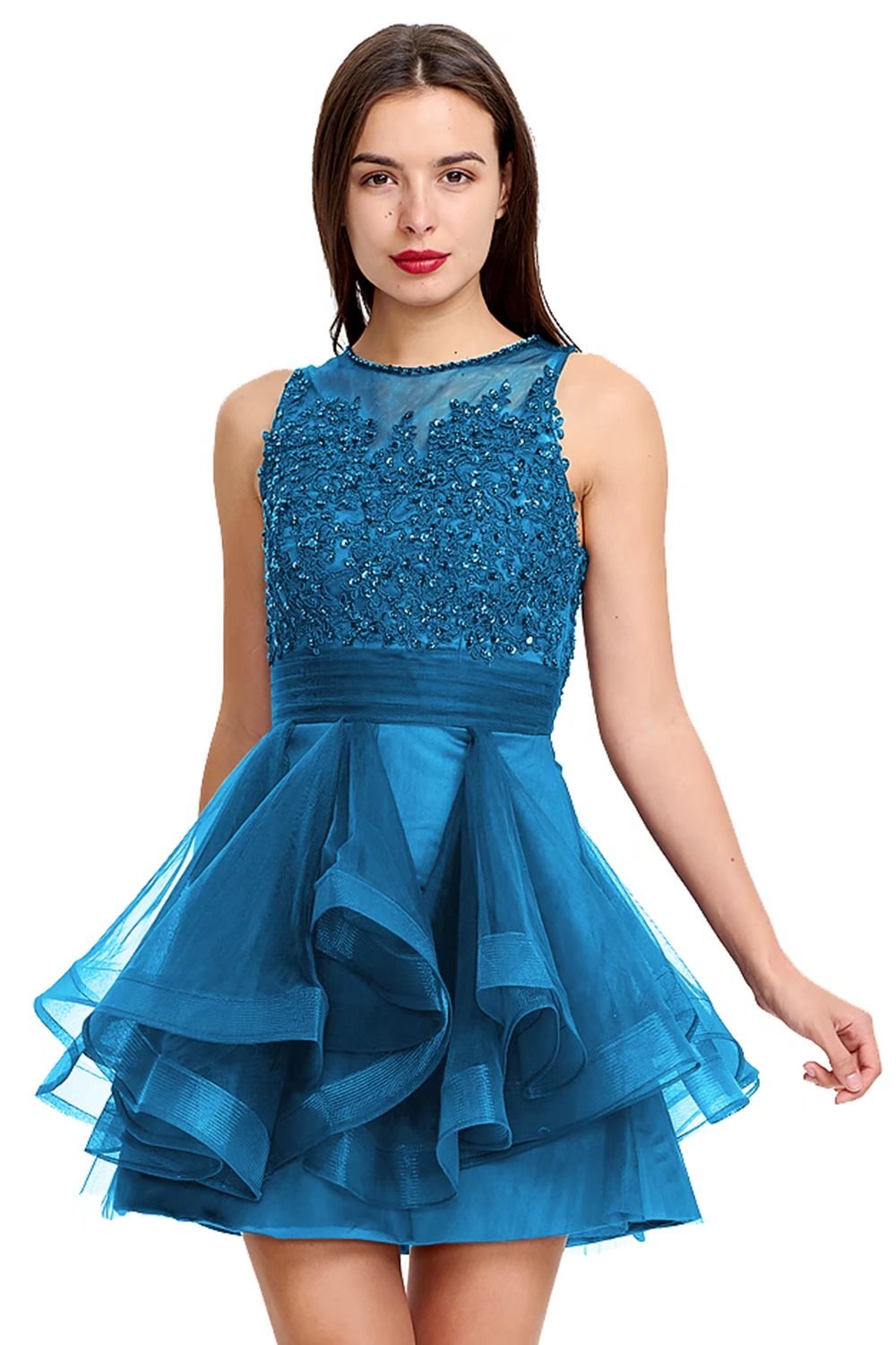 Elegant Beaded Short Homecoming Dress for Women - Perfect for Graduation, Bridesmaid & Evening Parties | Formal Occasion Wear for Prom, Dances & Special Events