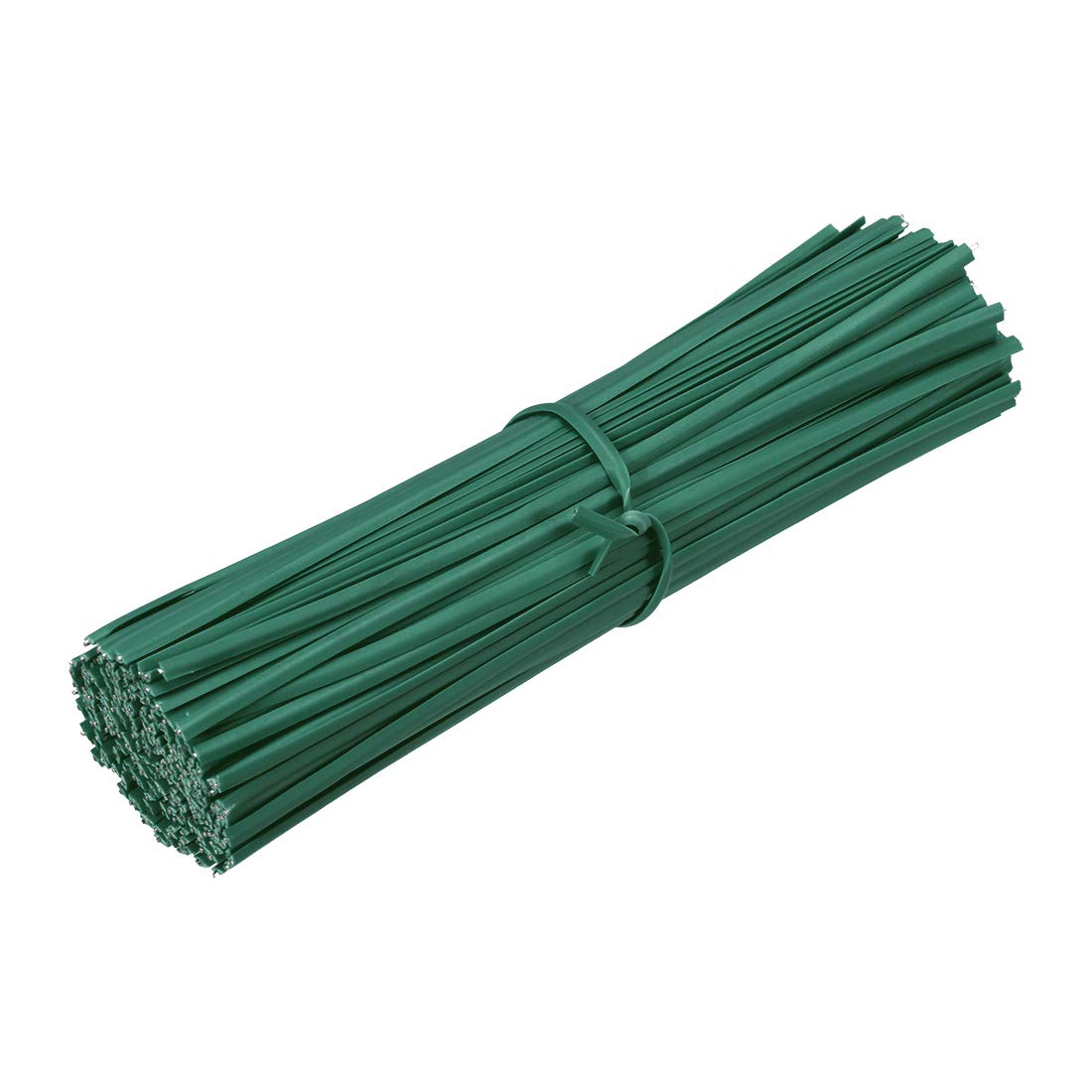 uxcell 100mm x 2mm Metallic Twist Ties - 500pcs Green Plastic Cable Cord Ties for Organizing Wires, Gardening, and DIY Projects
