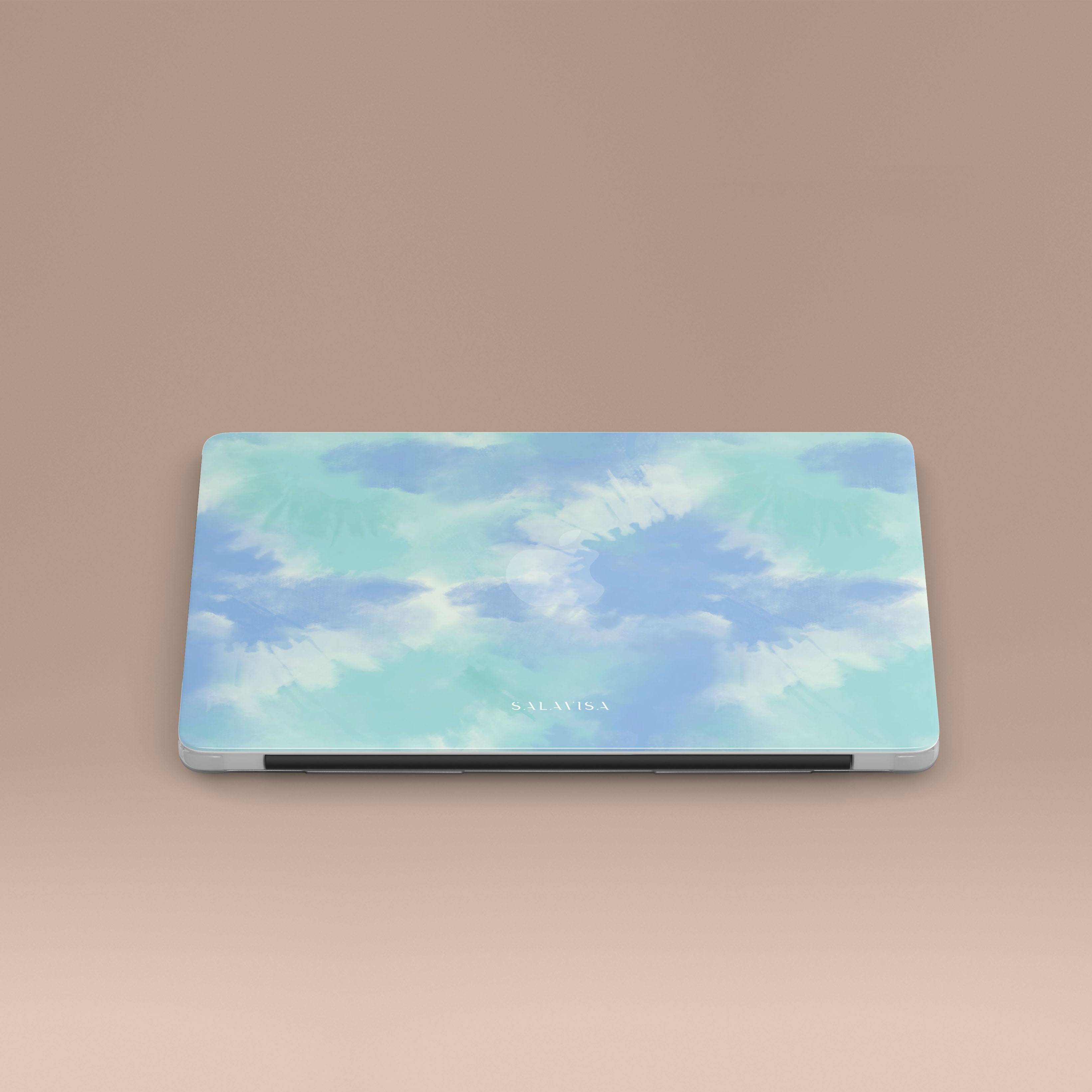 Ocean Green Tie Dye MacBook Case - Stylish Protective Cover for MacBook Air/Pro - Perfect for Students, Office & Travel Use