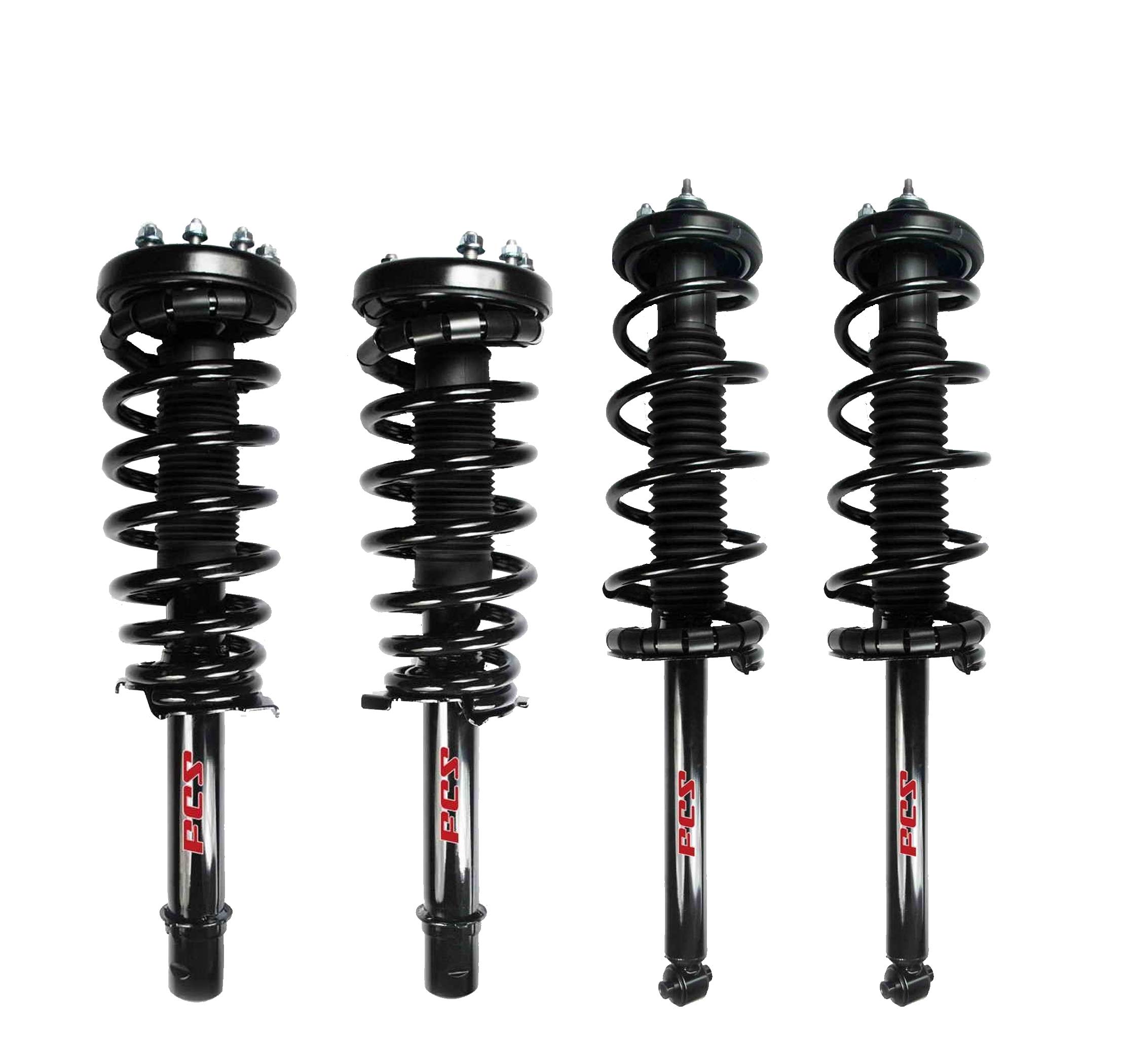 FCS Front and Rear Struts & Front Coil Springs Kit for Acura TL 3.2 V6 1999-2003 - Replacement Suspension Parts for Smooth Ride & Improved Handling - Perfect for Daily Commute, Road Trips & Performance Upgrades