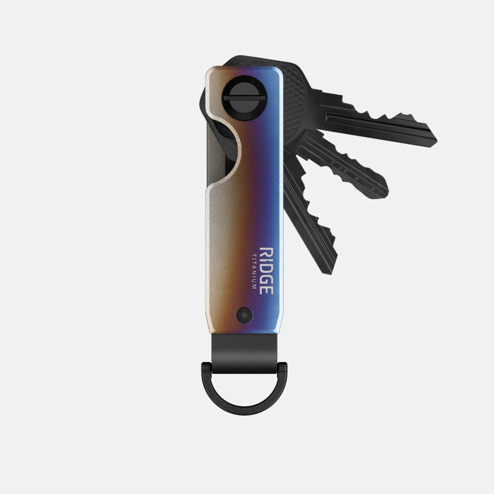 Ridge KeyCase Burnt Titanium - Premium Key Holder for Men & Women - Slim RFID Blocking Wallet - Perfect for Travel, Work & Everyday Carry