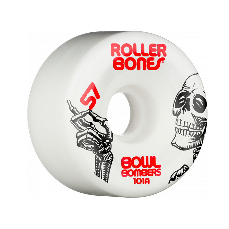 Rollerbones Bowl Bombers Wheels 57mm - High Performance Roller Skating Wheels for Indoor & Outdoor Use - Perfect for Derby, Rink, and Street Skating