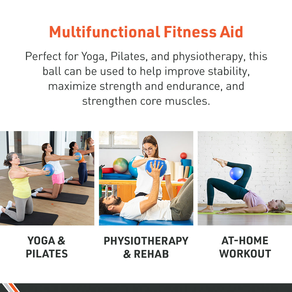 Body Sport® Fusion Ball - Premium Exercise & Yoga Ball for Home Workouts, Pilates, Stability Training & Physical Therapy - Anti-Burst Fitness Ball with Pump Included
