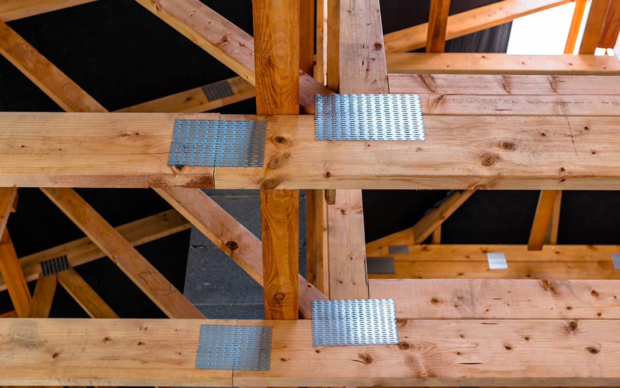 4x6 Inch Heavy Duty Truss Plates with Pronged Nail Teeth - 10 Pack for Wood Roofing & Structural Repairs - Perfect for DIY Home Projects, Roofing, and Framing