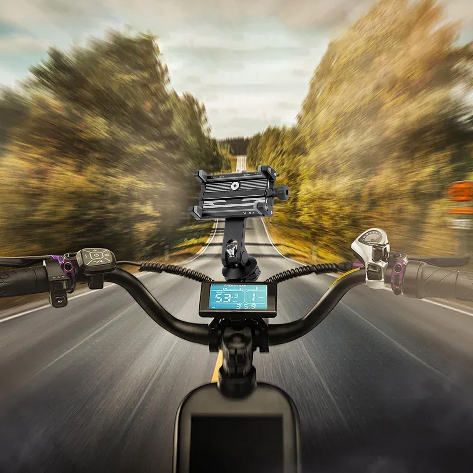 Shockproof Bike Phone Mount - Universal Handlebar Smartphone Holder for Cycling, Running & Outdoor Sports | Waterproof Phone Bracket for Bicycle, Motorcycle & Scooter | Perfect for GPS Navigation & Fitness Tracking