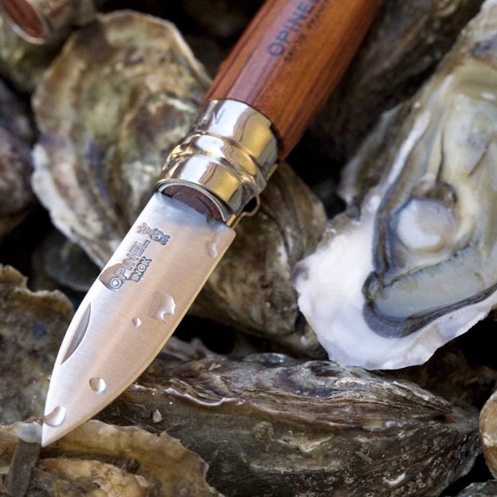 Opinel No.09 Stainless Steel Oysters and Shellfish Knife - Premium French Kitchen Tool for Shucking Oysters, Clams & Seafood - Perfect for Home Chefs, Restaurants & Outdoor Picnics
