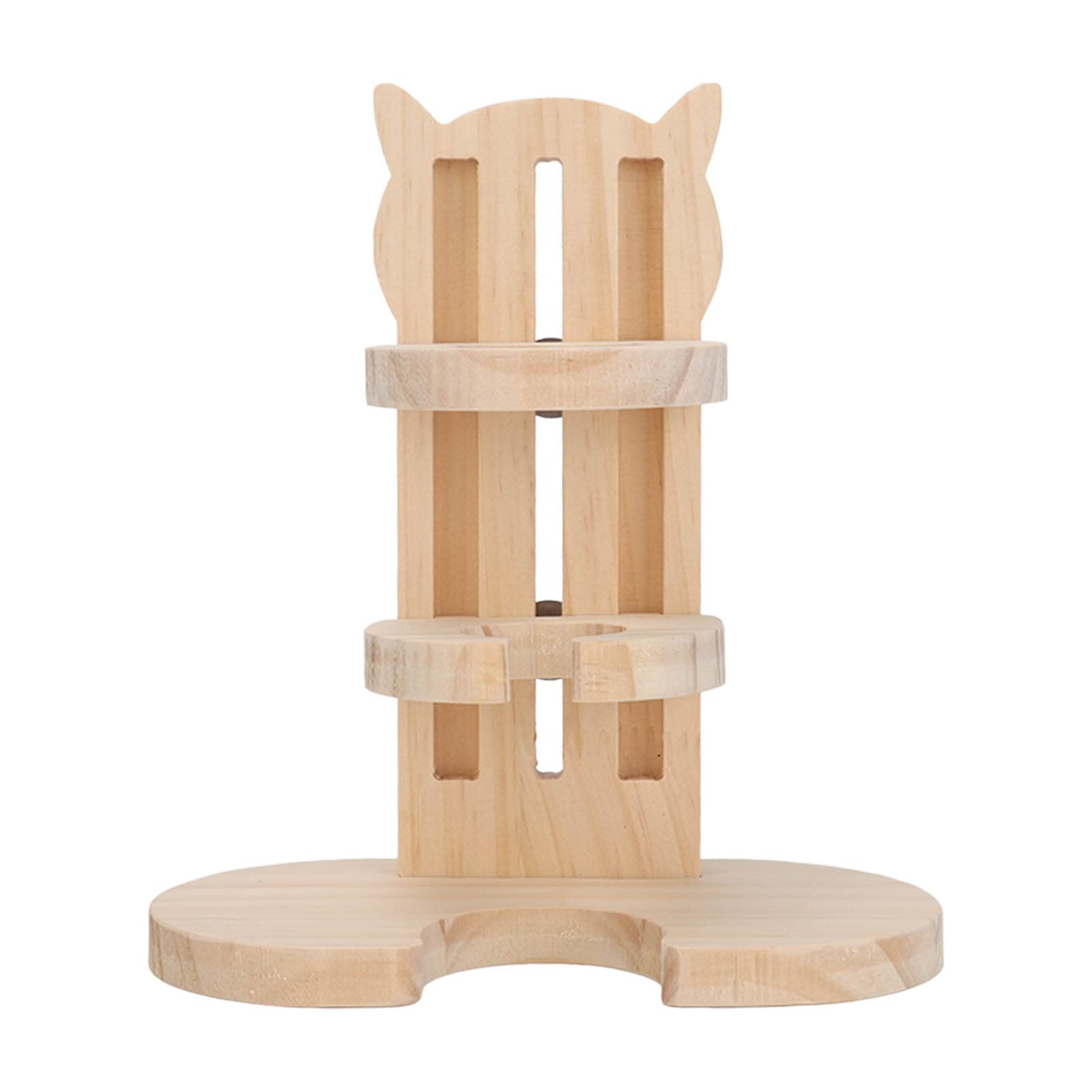 Leakproof Adjustable Hamster Water Bottle with Wood Stand - Stable High-Density Small Pet Water Dispenser for Hamsters, Gerbils & Mice - Perfect for Cage, Habitat & Travel Use