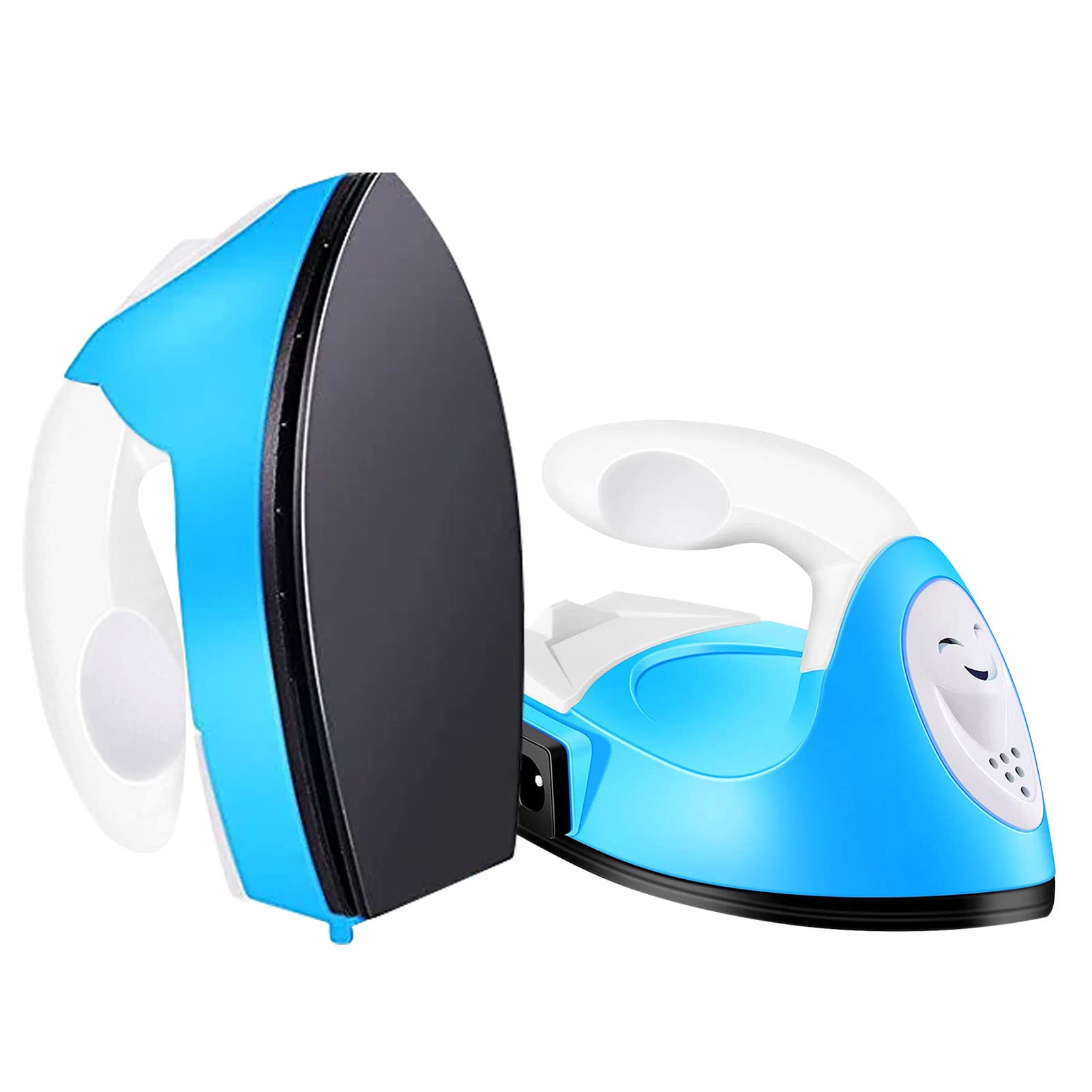 Portable Mini Heat Press Machine for DIY T-Shirts, Hats, Bags & Shoes - Compact Craft Iron with Charging Base for Heat Transfer Vinyl Projects - Perfect for Home Crafting & Small Business (Blue)