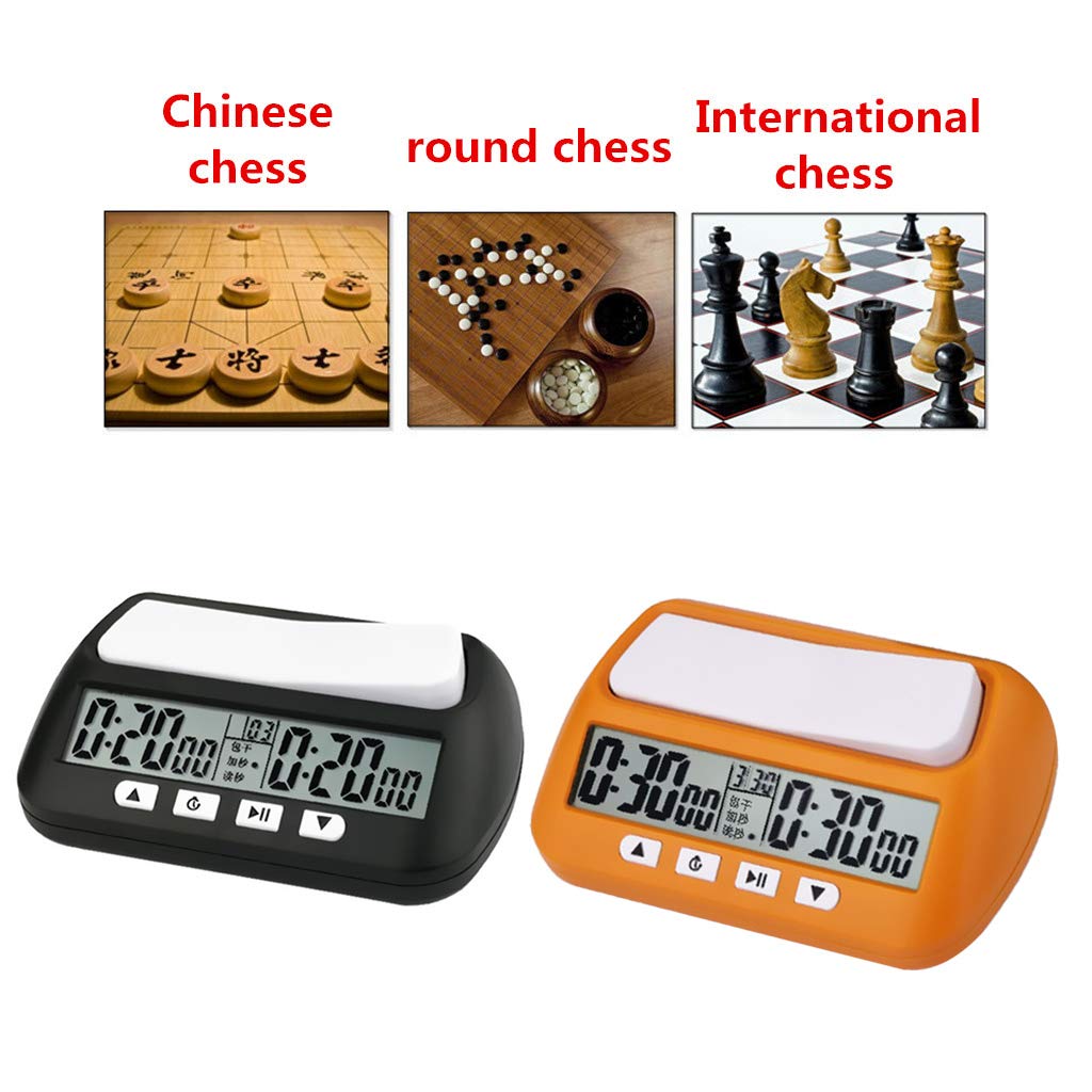 Professional Digital Chess Clock with Count Up/Down Timer - Electronic Board Game Accessory & Bonus Competition Hour Meter - Perfect for Tournaments, Clubs, and Home Play