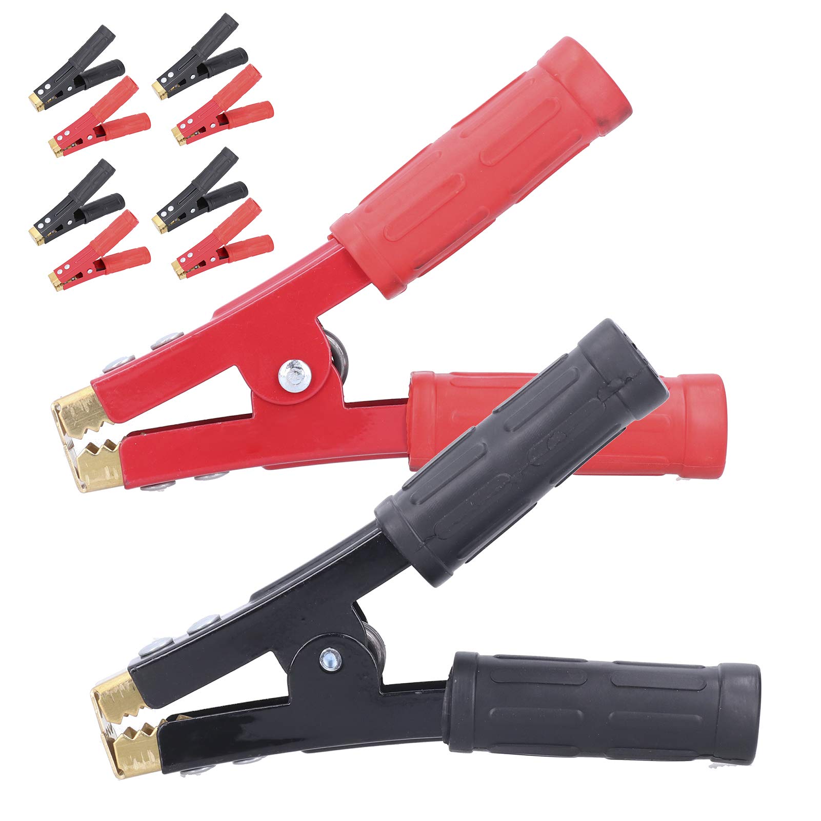 Heavy-Duty Alligator Clips for Battery Cables - 5 Pairs Welding Ground Clamp Set - Durable Car Battery Terminal Clips for DIY, Auto Repair & Electrical Projects - Perfect for Jumper Cables, Welding Machines & Automotive Maintenance