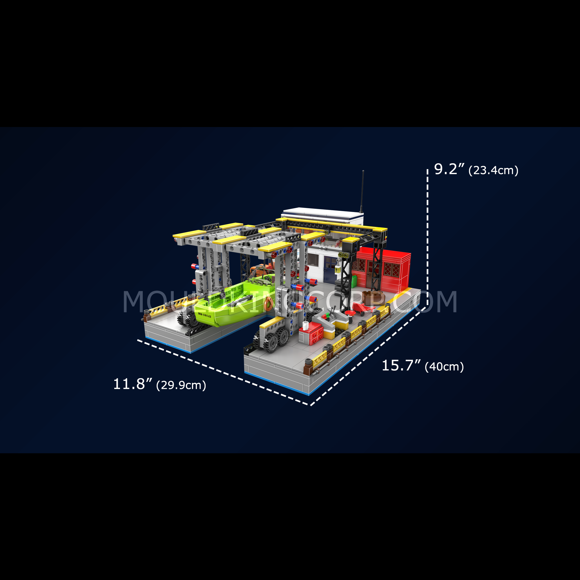 Mould King 10142 Dock Ship Repair Factory Building Set - 1,273 Piece Model Shipyard Construction Kit for Adults & Teens | STEM Educational Toy, DIY Engineering Project, Collector's Display for Home & Office
