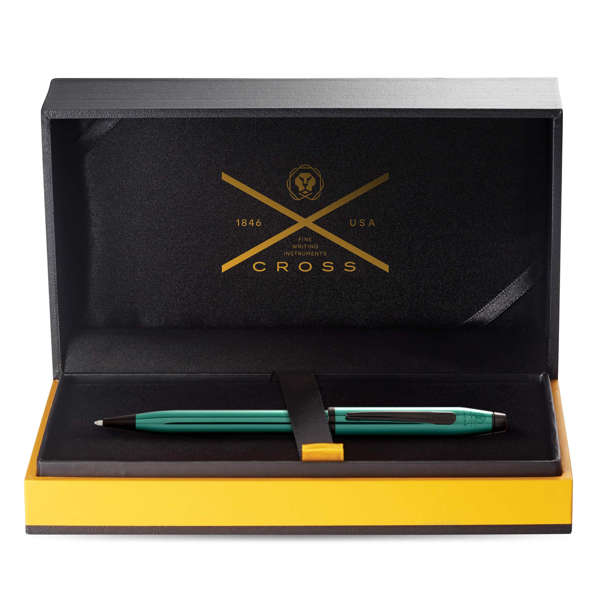 Cross Century II Refillable Ballpoint Pen - Medium Point Luxury Writing Pen with Translucent Green Lacquer Finish - Includes Elegant Gift Box for Business, Gifting & Professional Use