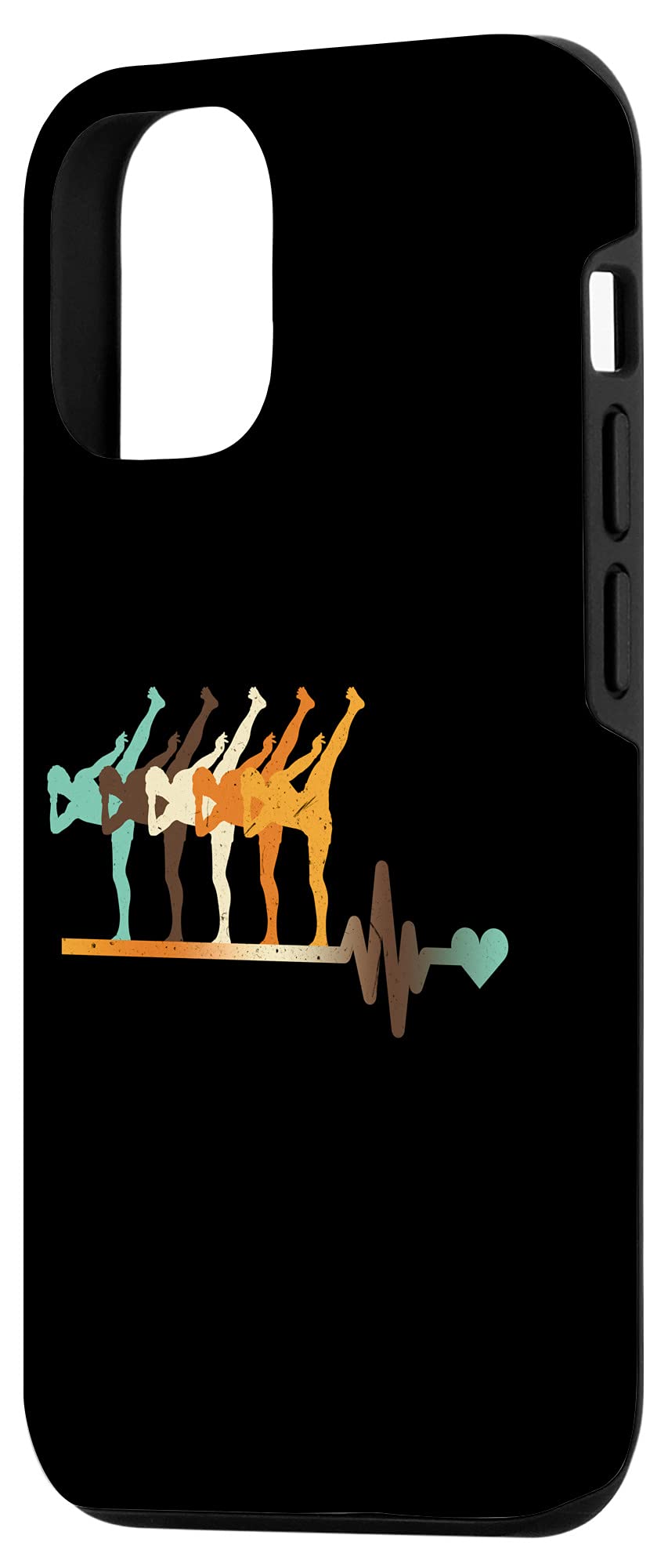 iPhone 12/12 Pro Kickboxing Case - Shockproof Protective Phone Cover with Heartbeat Pulse Design | Perfect for MMA Training, Boxing Gyms & Self-Defense Classes