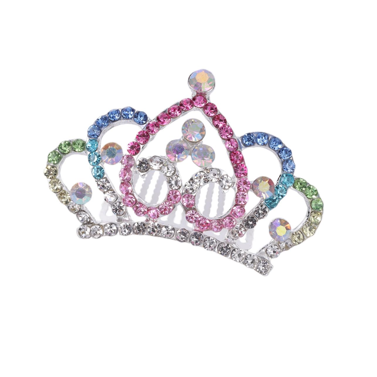 POPETPOP Princess Hair Clips - Crystal Rhinestone Tiara Headband & Mini Crown Hair Claw Clips for Girls | Perfect for Birthday Parties, Pageants & Dress-Up Play