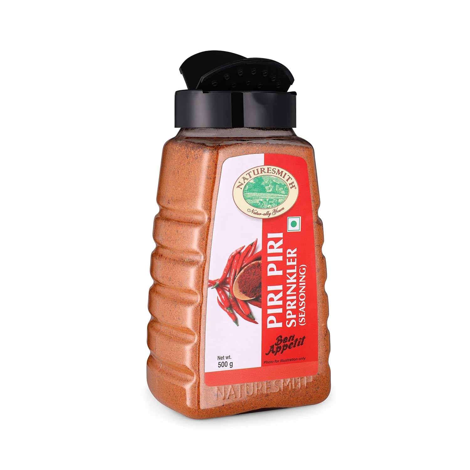 Naturesmith Piri Piri (Peri Peri) Masala Seasoning Powder - 500g | Tangy & Spicy Chili Blend | Perfect for Snacks, French Fries, Grilled Chicken & BBQ | Great for Cooking, Marinades & Party Food