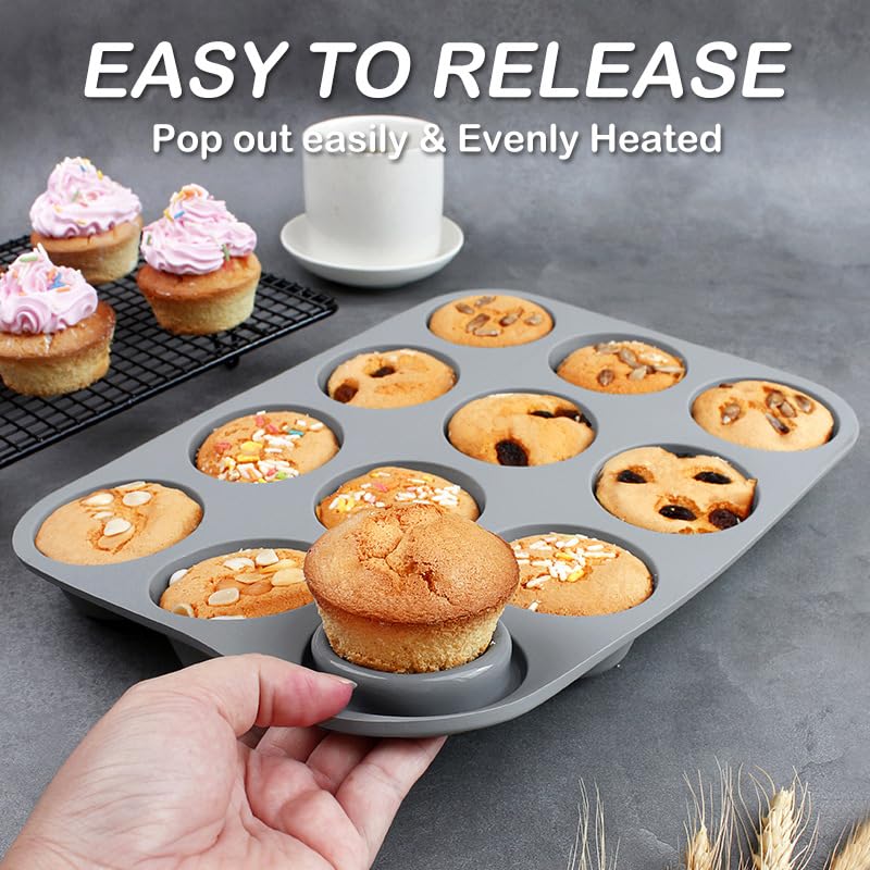 7-in-1 Non-Toxic Silicone Baking Set - BPA Free Round & Square Cake Pans, Loaf Pan, Muffin Tray for Oven - Perfect for Bread, Pizza, Cheesecake, Cupcakes & Desserts - Ideal for Home Baking, Parties & Holiday Cooking