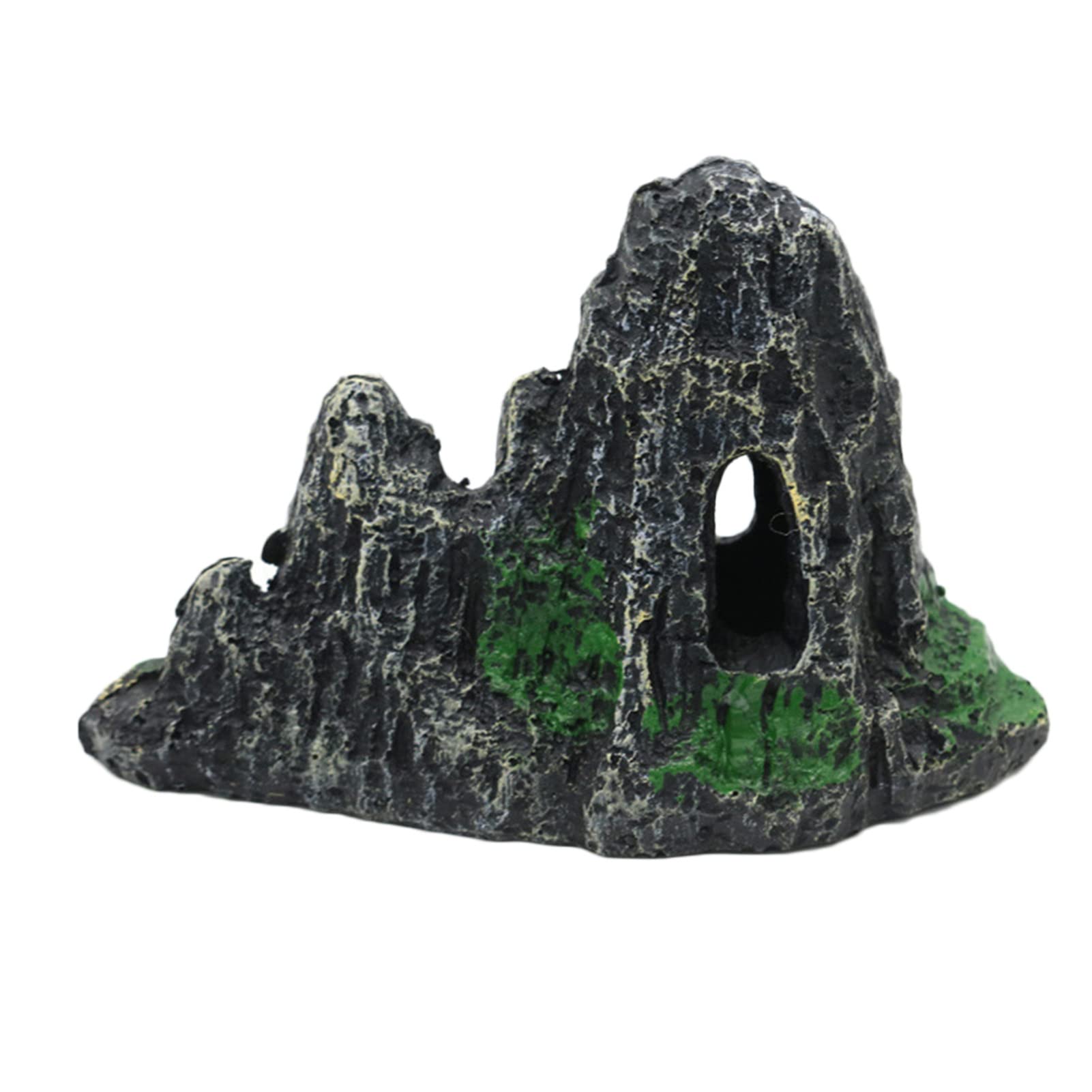US Fish Tank Decoration - Resin Rock Cave Ornament for Aquarium Scenery
