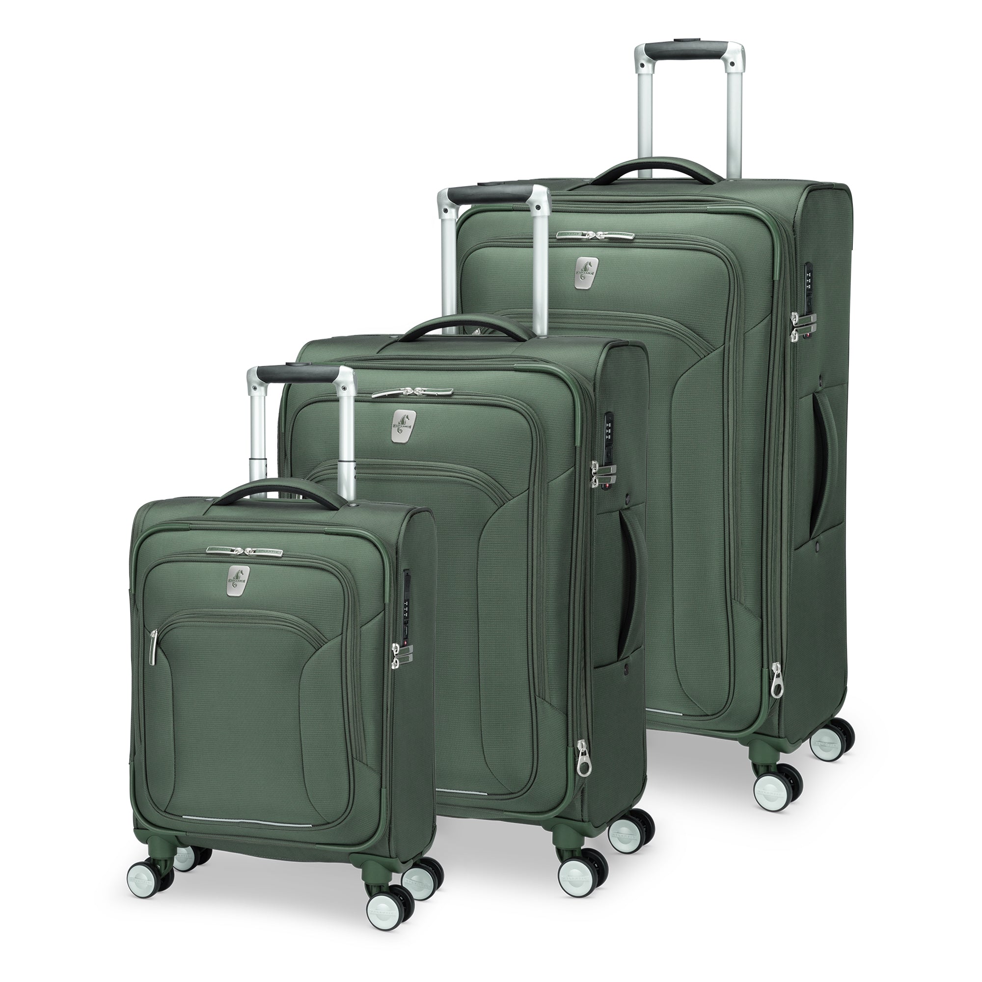 Atlantic Sailbound 3-Piece Luggage Set - Lightweight Spinner Suitcase with TSA Lock for Travel, Business Trips & Vacations | Carry-On, Medium & Large Checked Bags