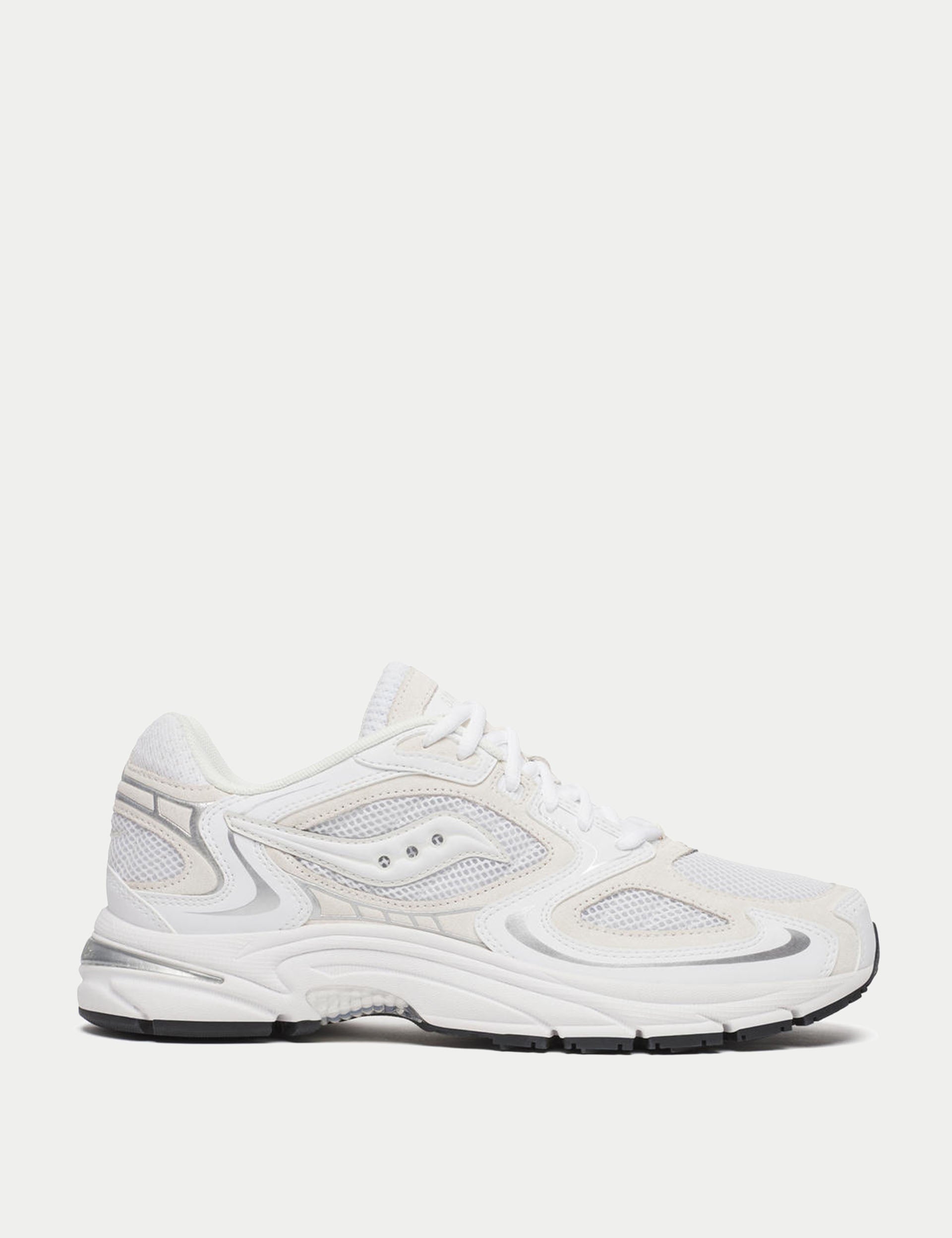Grid Jazz 9 Suede Sneakers - White/Off White Men's Casual Shoes for Streetwear & Everyday Comfort