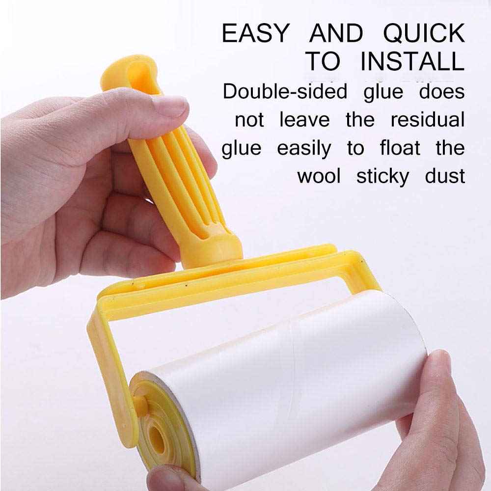 Pet Hair Remover Brush - 2 Pack Sticky Lint Roller for Clothes & Pet Supplies - Home & Travel Use
