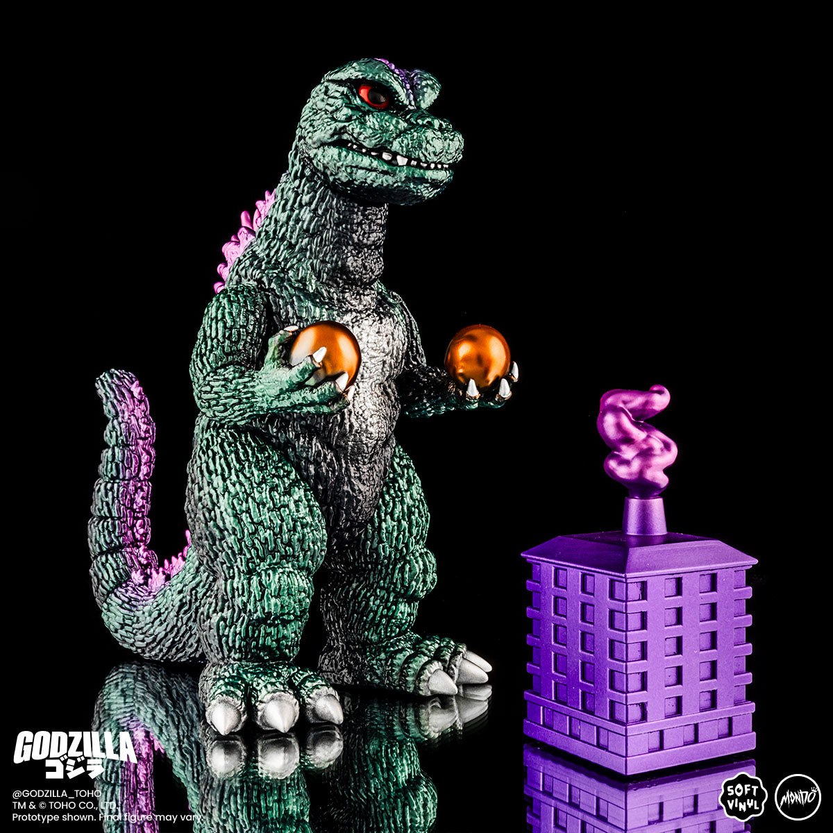 Godzilla vs Hedorah Soft Vinyl Figure Set - Limited Edition Oil Slick Variant - Japanese Kaiju Collectible for Display & Home Decor