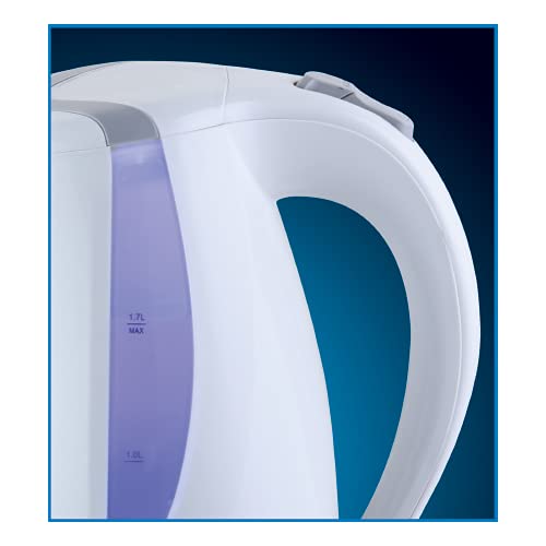 EUROSTAR EKP78 1.7L Electric Kettle - Fast Boiling, Auto Shut-Off, BPA-Free - Perfect for Home, Office & Travel (Light Gray)