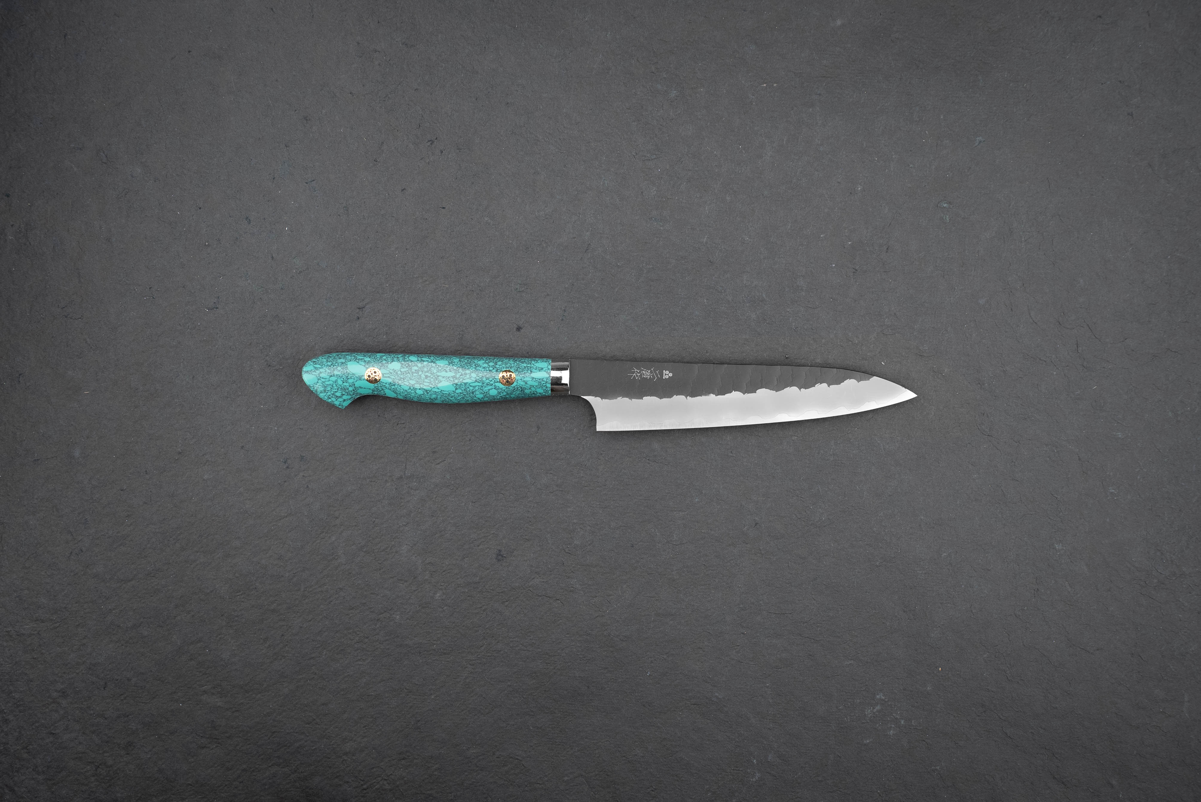 Nigara SG2 Kurouchi Tsuchime Western Petty Knife 150mm - High Carbon Stainless Steel Japanese Kitchen Knife for Precise Slicing, Chopping & Garnishing - Perfect for Home Chefs & Professional Kitchens