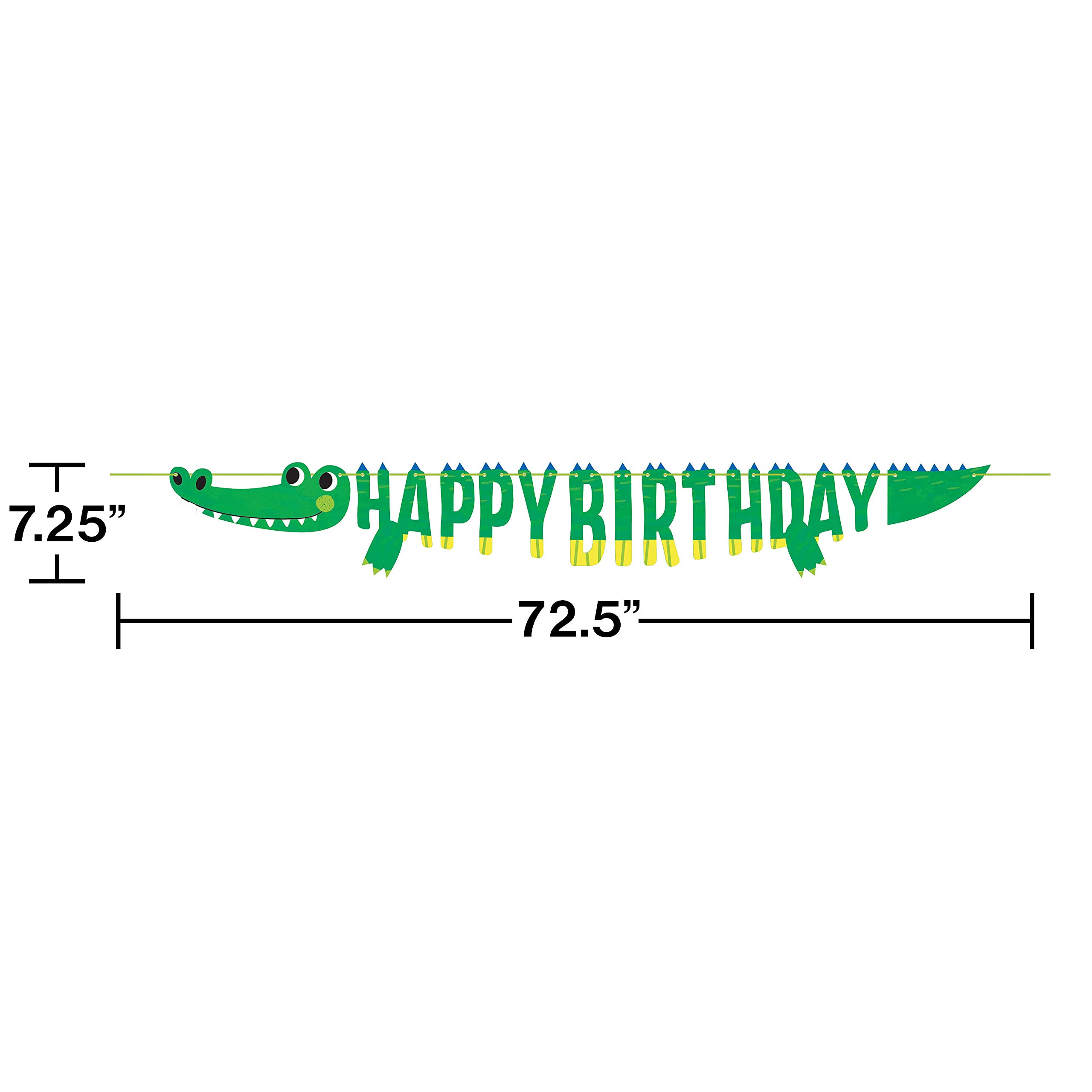 Kids Alligator Birthday Party Supplies Set - 85 Piece Zoo Safari Theme Disposable Paper Plates, Napkins, Tablecloth & Crocodile Decorations for 24 Guests | Perfect for Jungle Themed Parties, Baby Showers & Wild Animal Birthday Celebrations