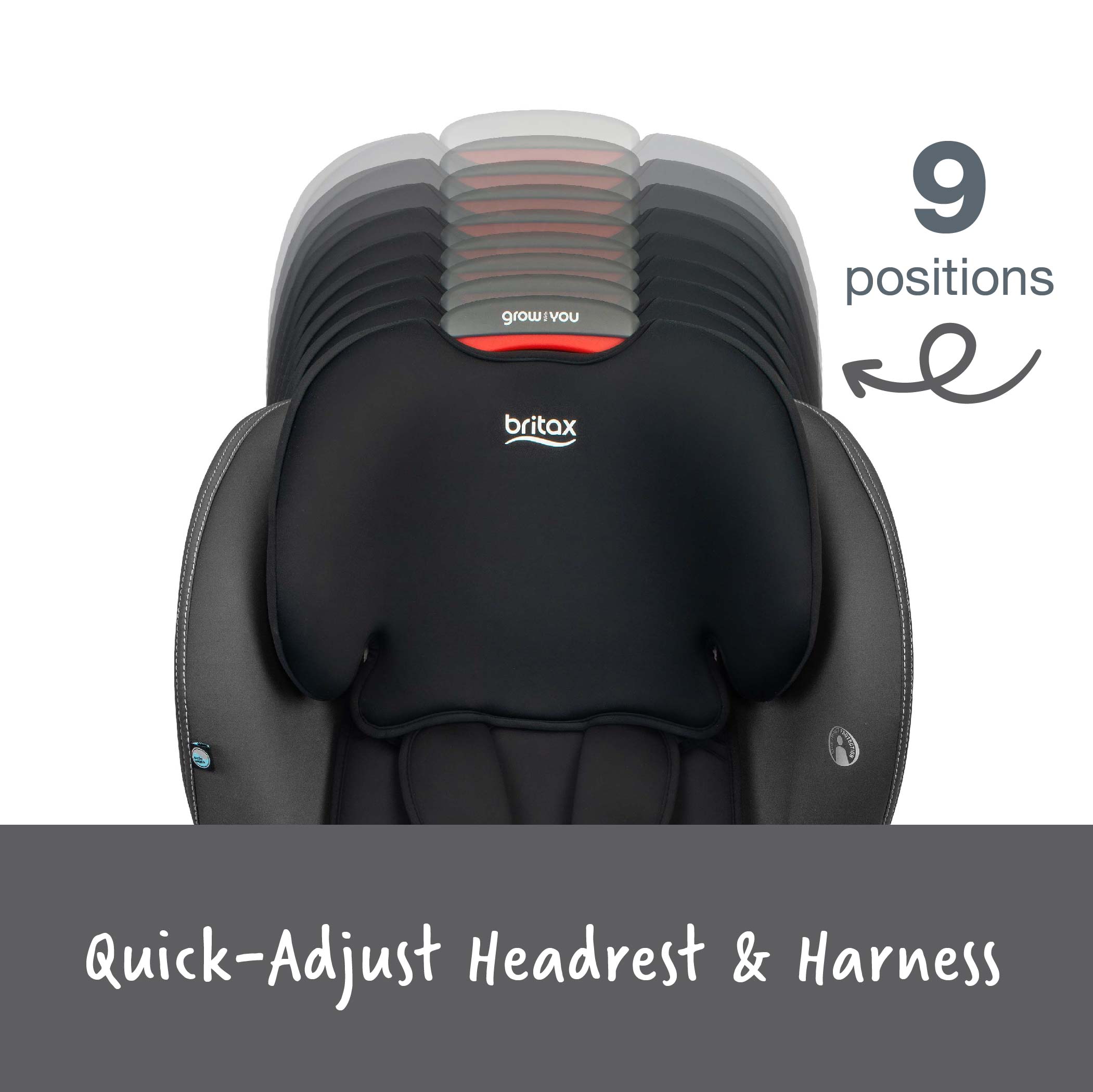 Britax Grow With You Harness 2 Booster Car Seat - Safe Convertible for Toddlers to Big Kids (40-120 lbs) | Perfect for School, Travel & Family Road Trips