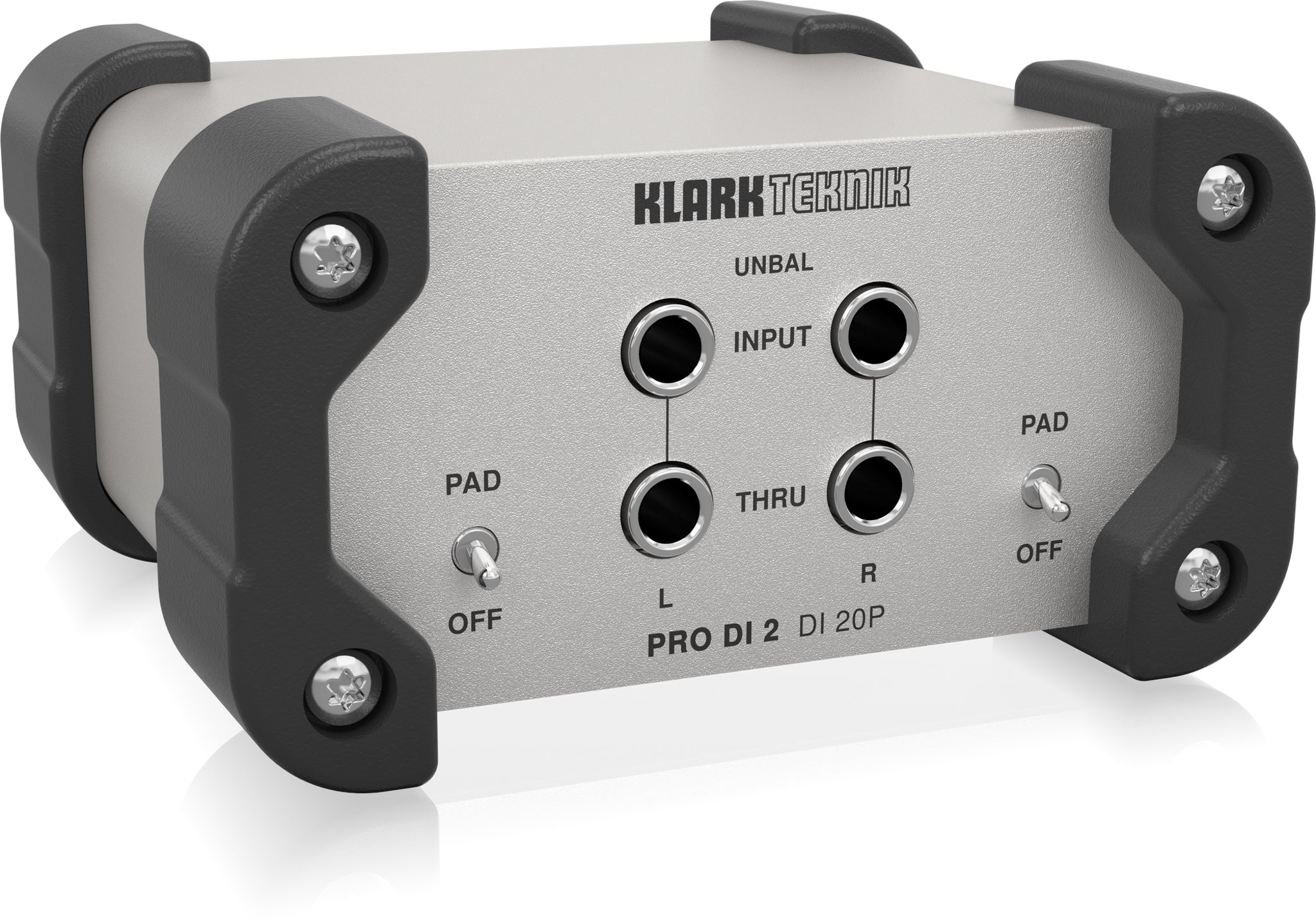 Klark Teknik DI 20P Passive Stereo Direct Injection Box - Professional Audio Interface for Live Performances & Studio Recording