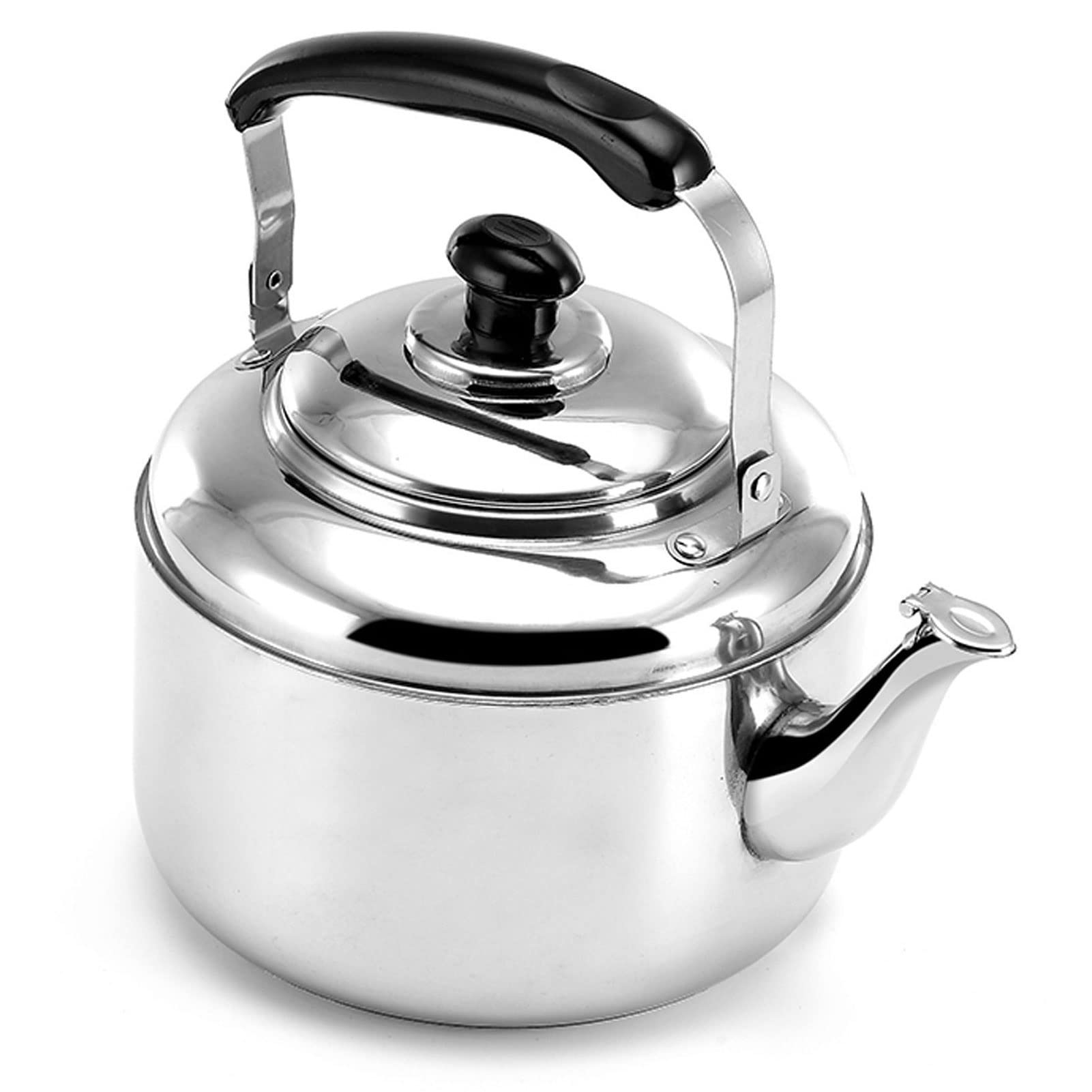 Premium Stainless Steel Whistling Tea Kettle - 3L Capacity, Bakelite Anti-Scald Handle, Stovetop Safe for Gas & Electric - Perfect for Home, Office & Camping (Silver) | Ideal for Tea Lovers, Coffee Brewing & Hot Water Preparation