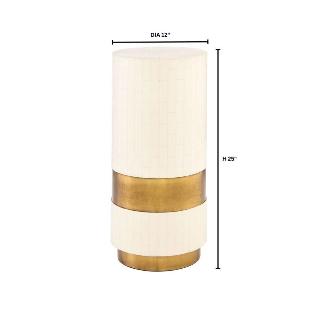 Cyan Design 11645 Monoco Side Table - Faux Bone Finish - Elegant Accent Table for Living Room, Bedroom, or Office Decor