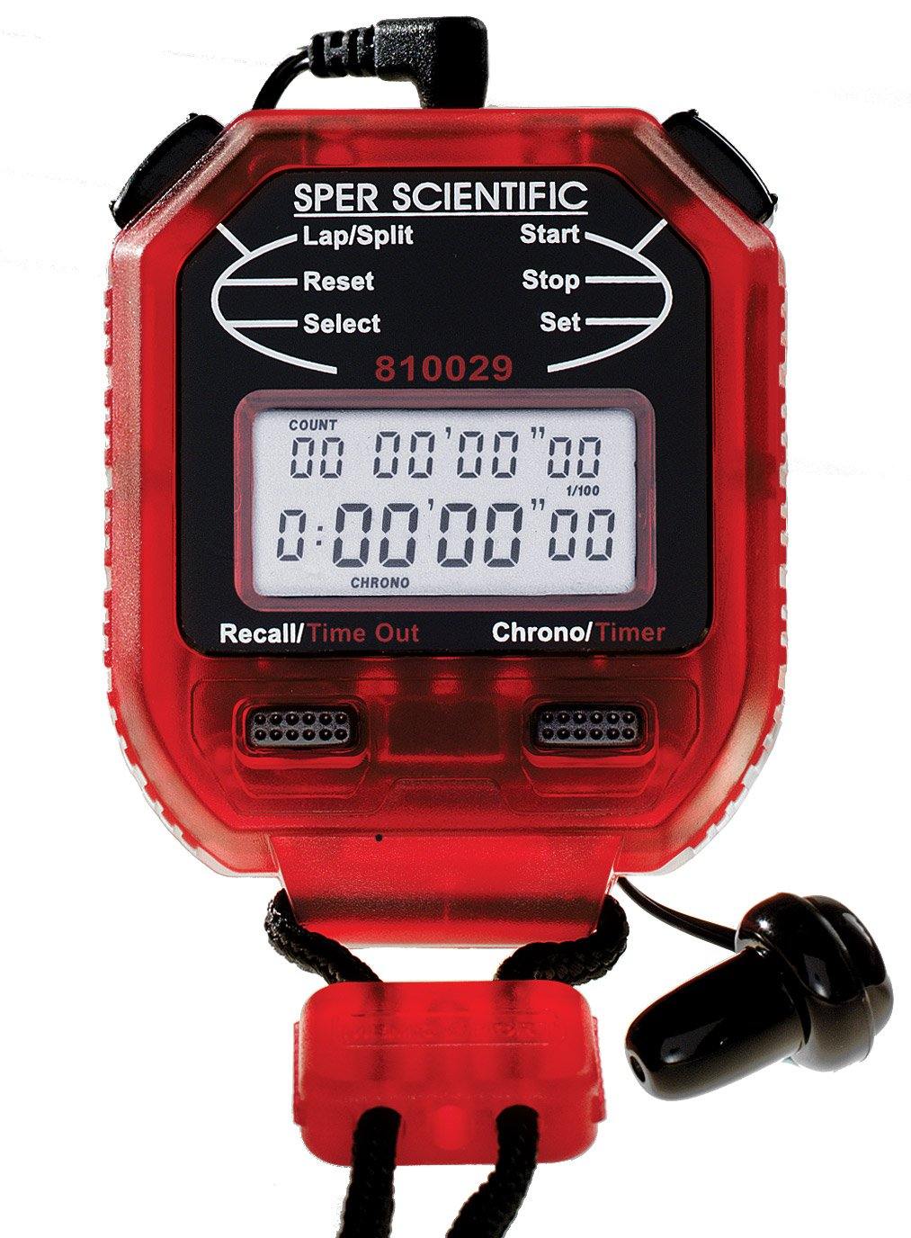 Professional Digital Stopwatch for Sports Training, Lab Experiments & Classroom Activities - High Precision Observational Research Timer with Lap/Split Memory