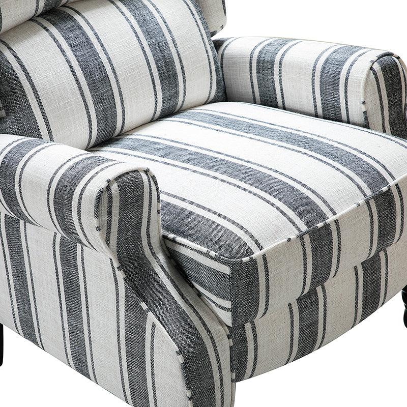 Erdeni Upholstered Manual Wingback Recliner Chair - Comfortable Living Room Armchair with Smooth Reclining Mechanism - Perfect for Home Theater, Reading Nook & Relaxation