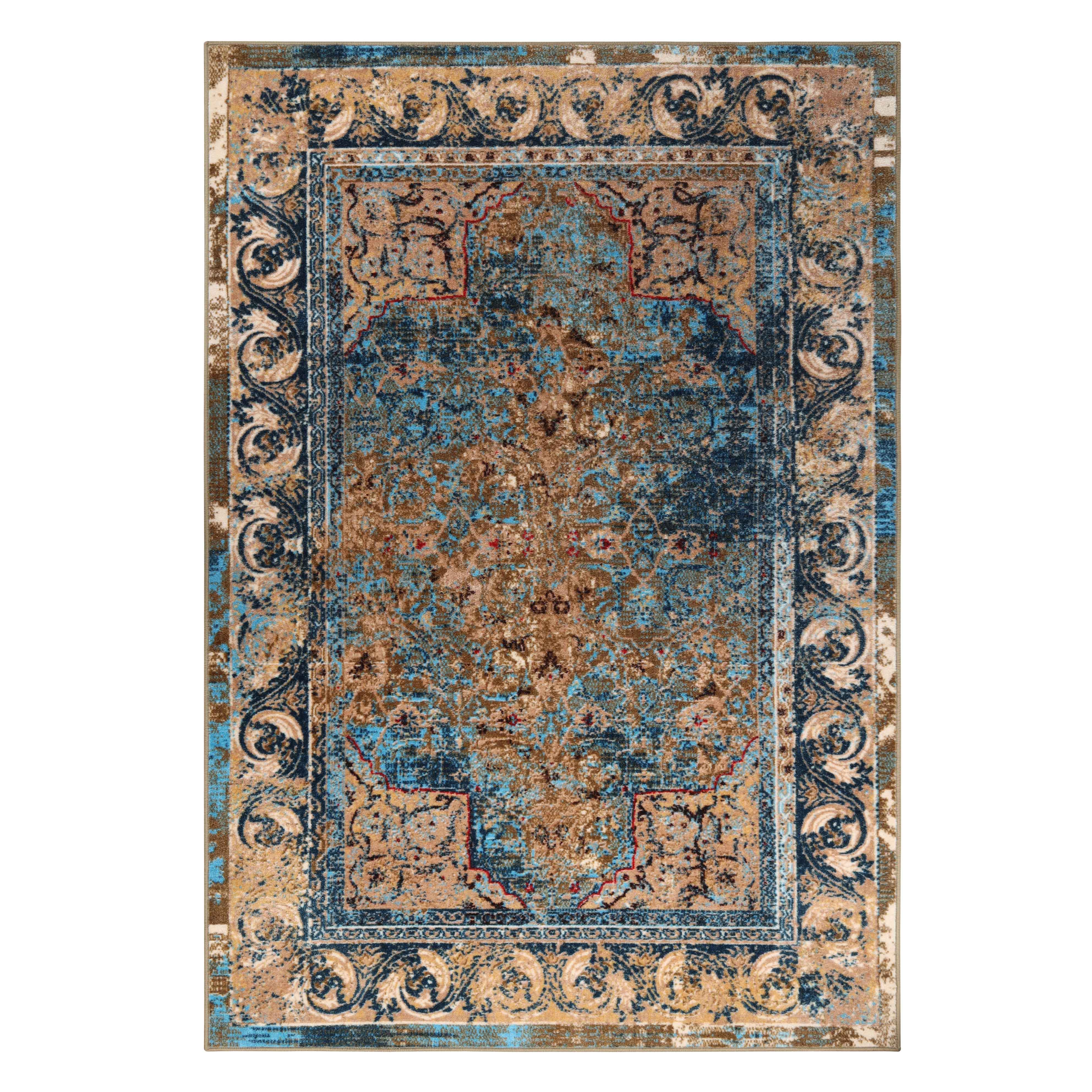 Angeles Traditional Washable Large Non-Slip Area Rug or Runner Rug - Perfect for Living Room, Bedroom, Hallway & High Traffic Areas