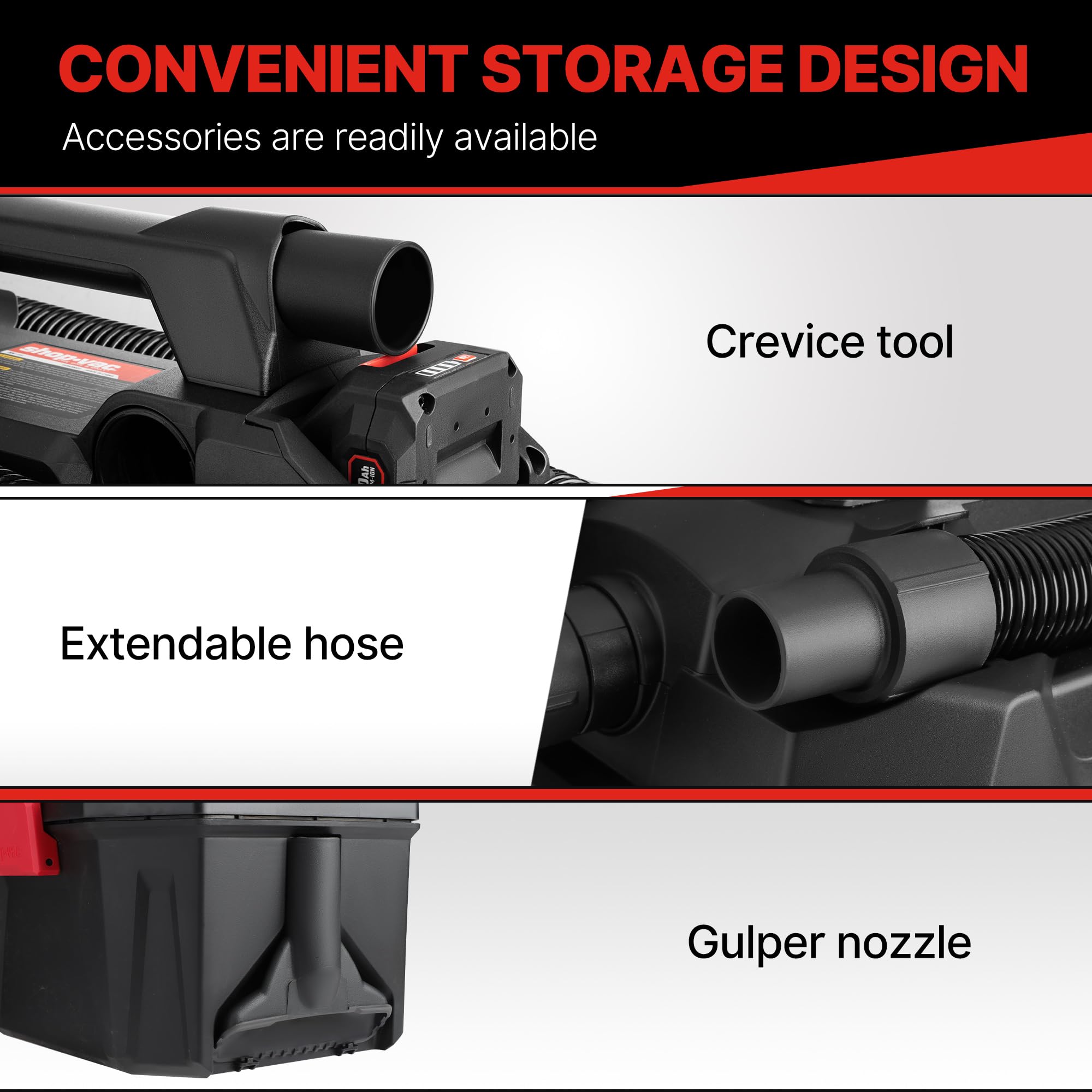 20V Cordless Wet Dry Vacuum - 3-in-1 Portable Shop Vac with Battery & Charger - Perfect for Garage, Car & Workshop Cleaning