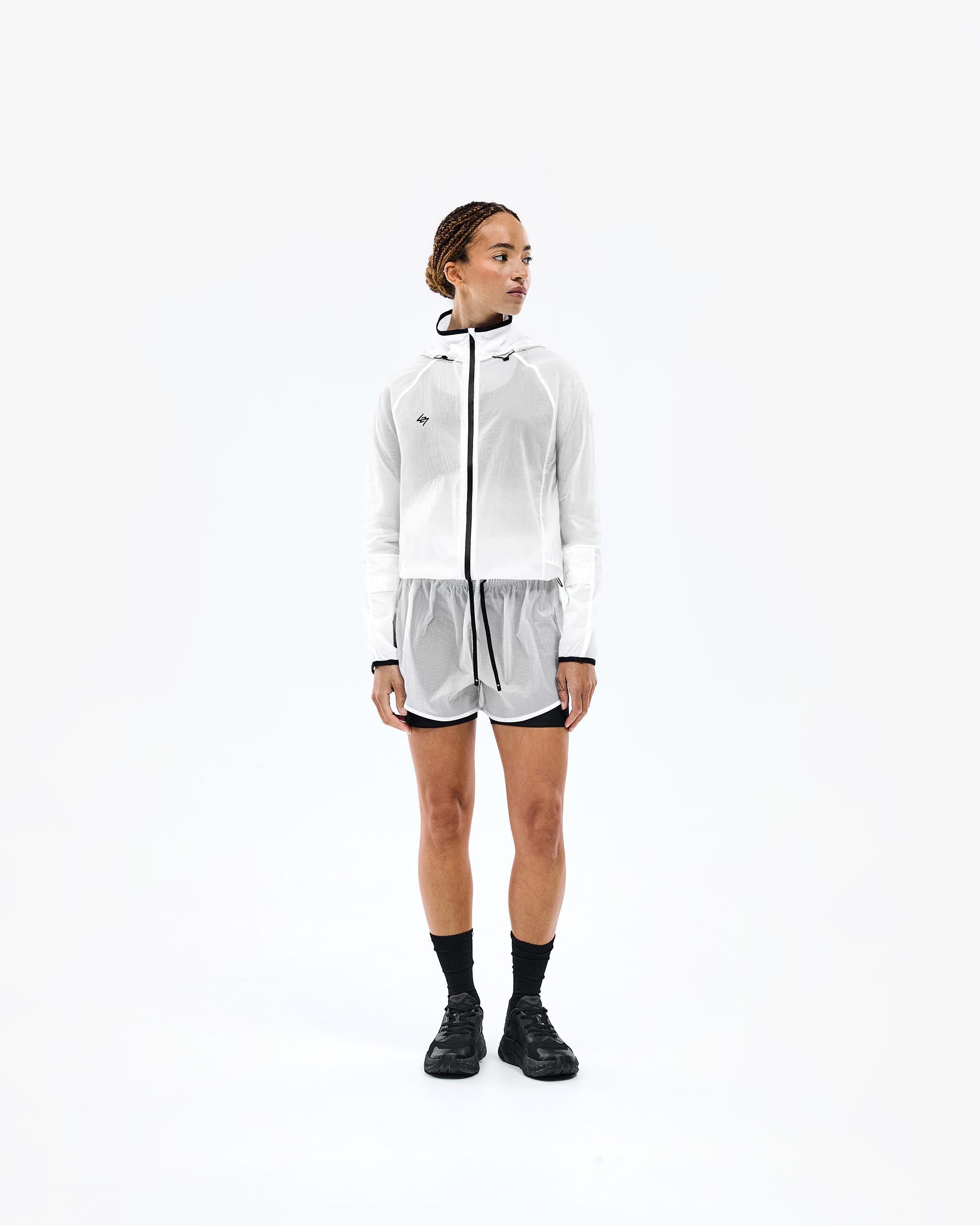 247 Fly Running Jacket - Lightweight Waterproof Windbreaker for Men & Women - Perfect for Jogging, Hiking & Outdoor Sports (White)