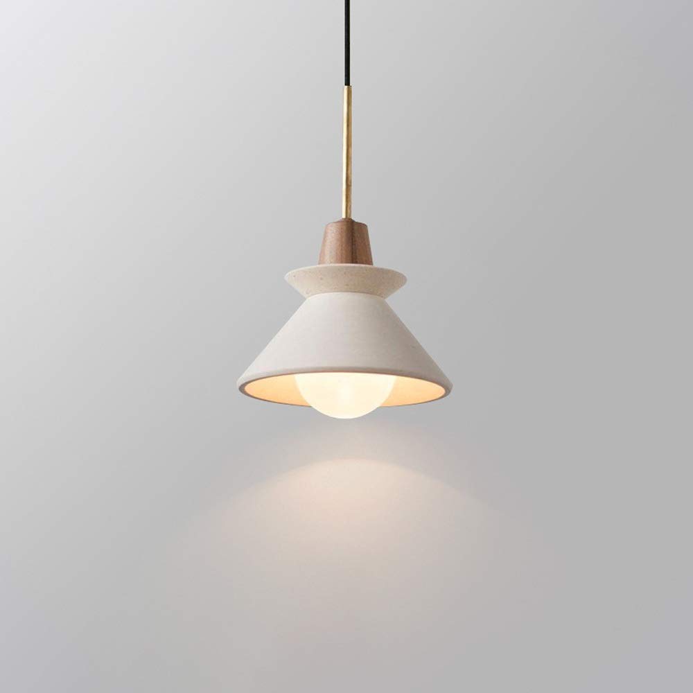 Modern White Geometric Resin Pendant Light with Wood Pattern Finish - E27 Ceiling Chandelier for Bedroom, Kitchen, Dining Room & Living Room - Stylish Suspension Lighting for Home Decor and Ambient Mood Setting
