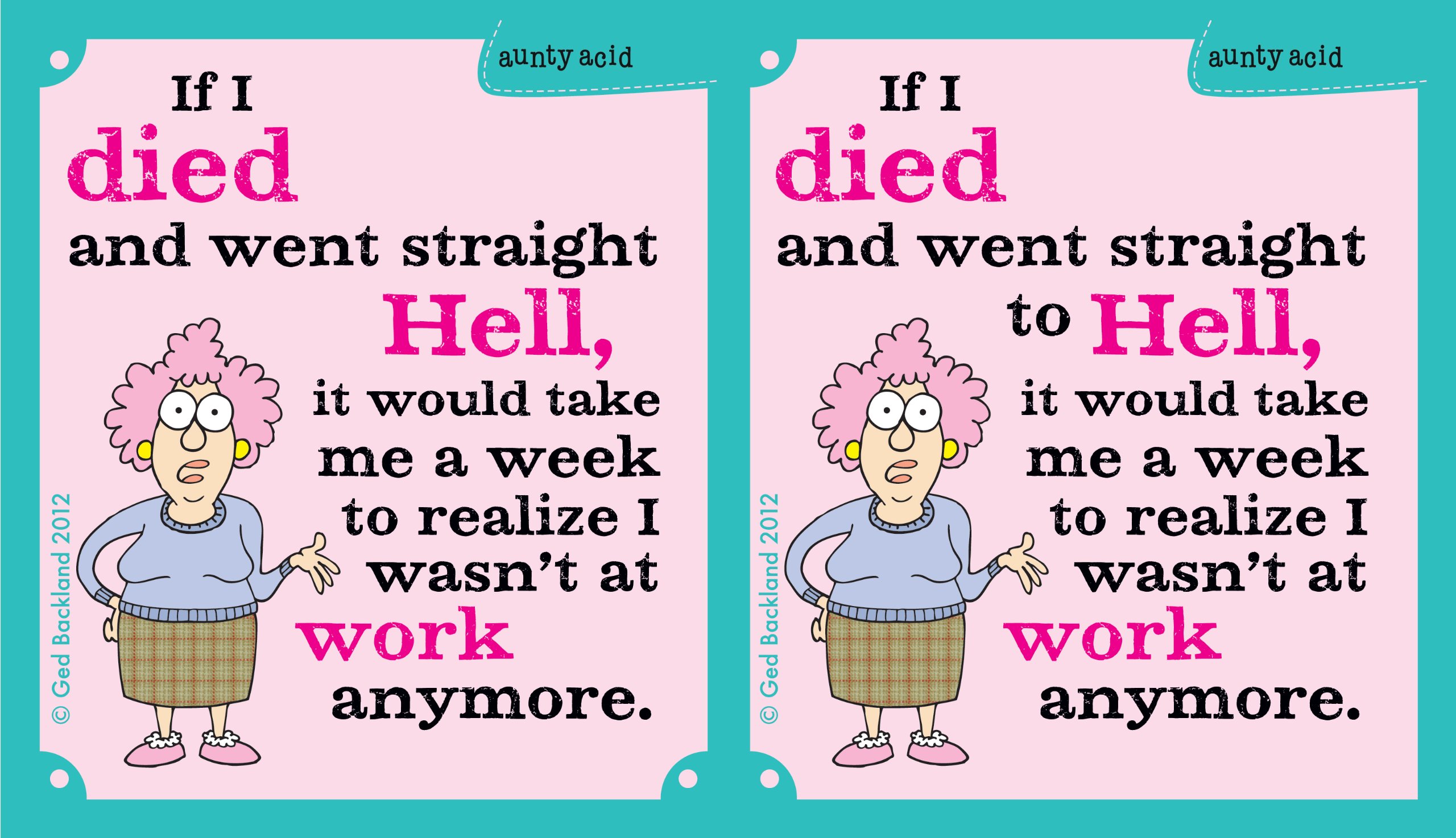 Funny Aunty Acid Travel Mug with Reusable Straw - 16oz Insulated Coffee Cup 'Straight to Hell' Design - Humorous Office Gift for Coworkers - Tree-Free Greetings - Perfect for Coffee Lovers & Workplace Gag Gifts