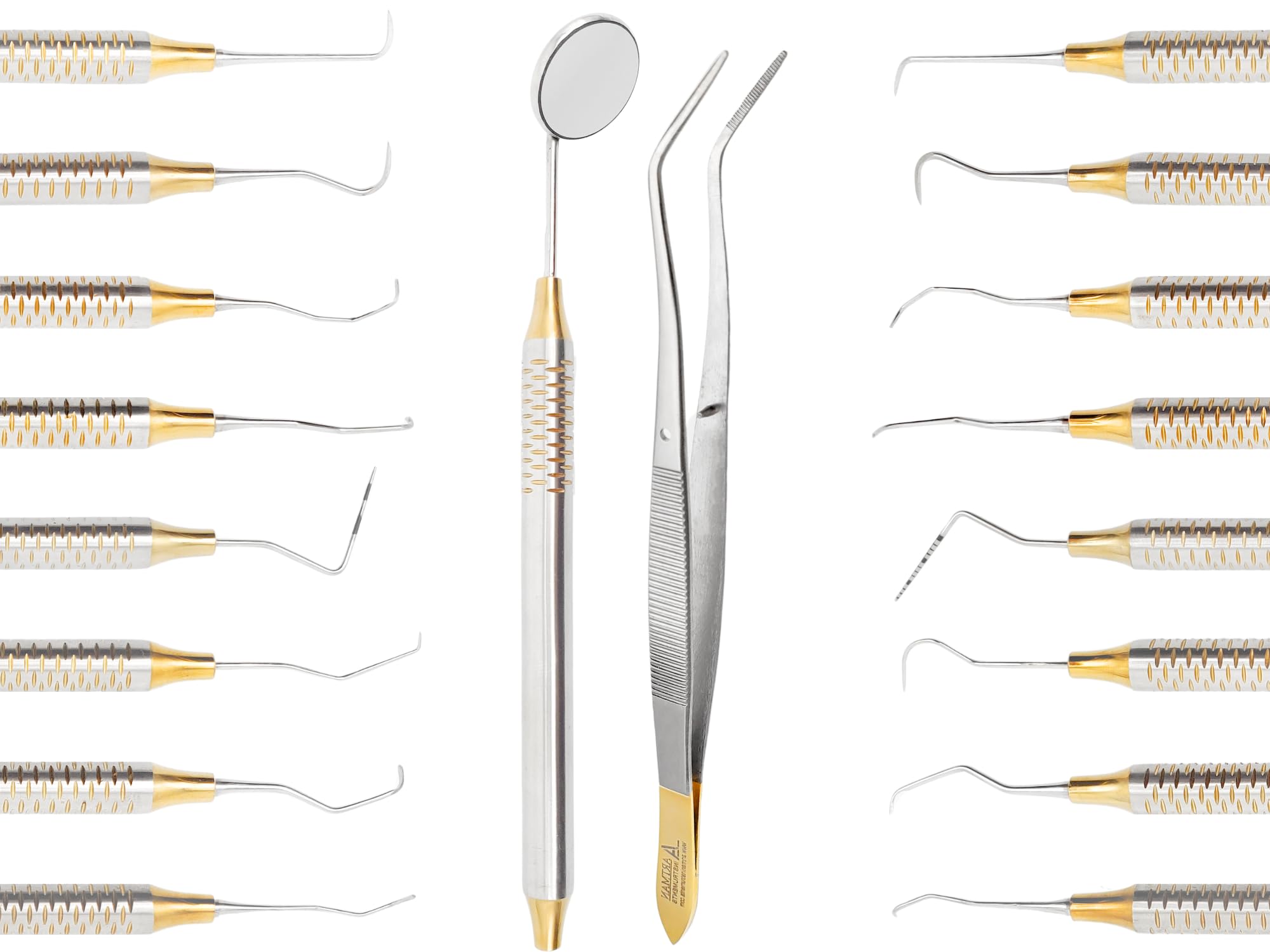 ARTMAN INSTRUMENTS Professional Dental Hygienist Tool Kit (10-Piece Set) - Stainless Steel Mirror, Probe, Tweezer, Scalers & Curettes - Teeth Cleaning Tools for Dentists, Hygienists & Home Use - Autoclavable with Sterilization Cassette - Perfect for Dental Clinics, Schools & Personal Oral Care