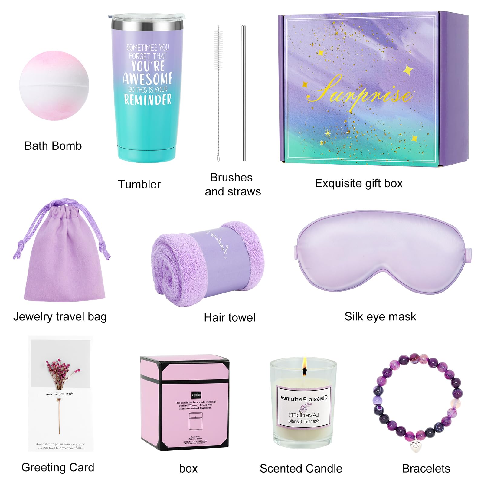 Unique Gift Box for Women - Birthday, Christmas & Mother's Day Presents | Thoughtful Gift Basket for Mom, Best Friend & Sister | Perfect for Special Occasions & Surprise Deliveries