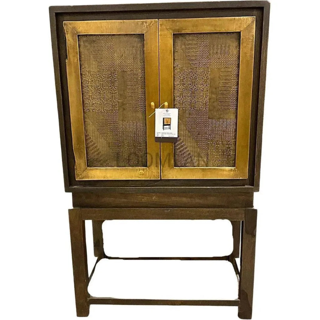 Vintage Mid Century Modern Home Bar Cabinet with Stand - 60